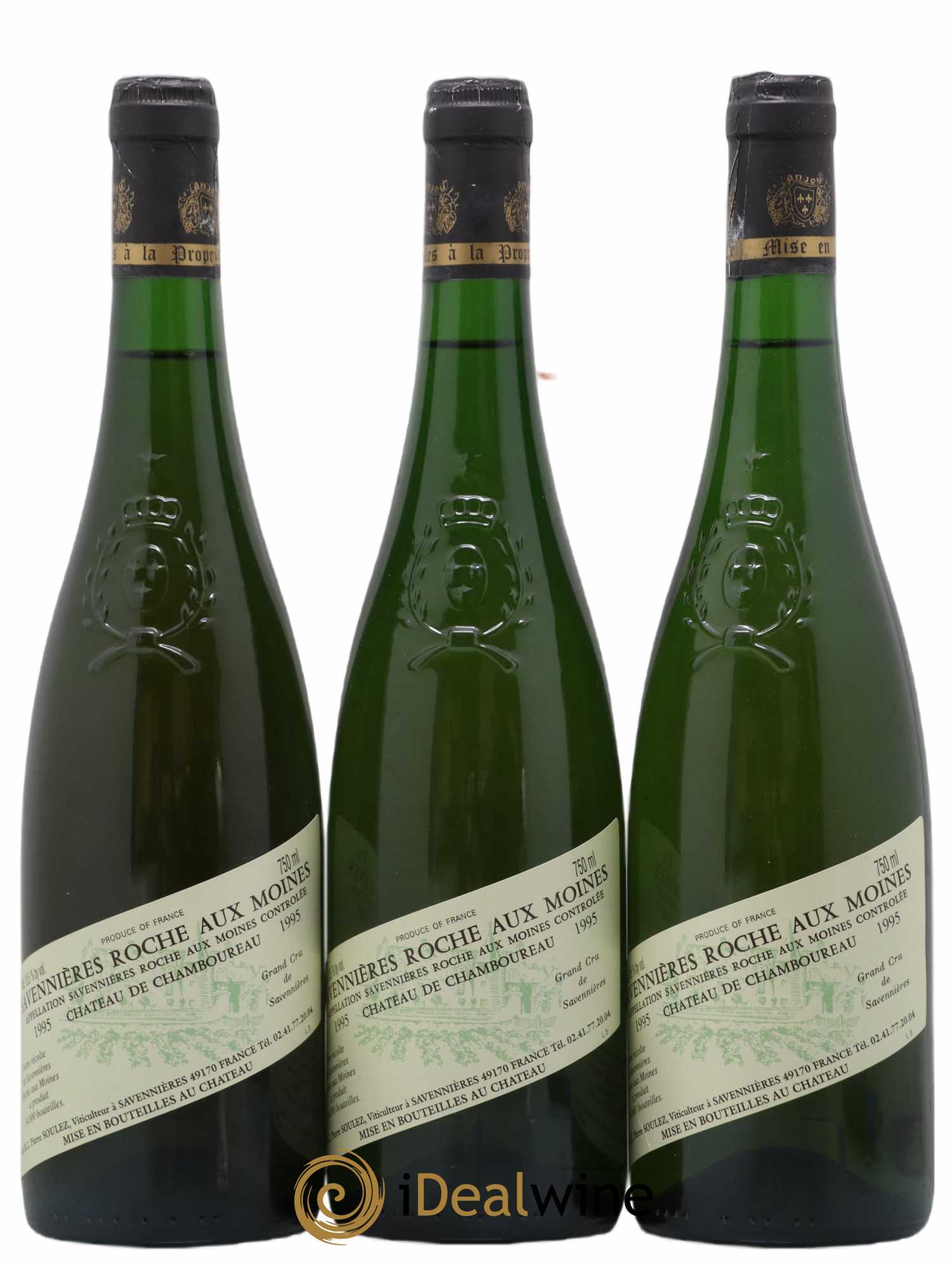 Savennières Roche aux Moines Château de Chamboureau 1995 - Lotto di 3 bottiglie - 0