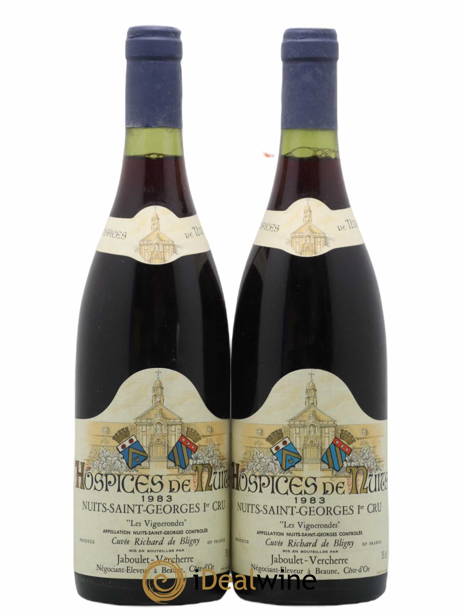 Nuits-Saint-Georges 1er Cru Les Vignerondes Cuvee Richard De Bligny Jaboulet Vercherre Hospice de Nuits 1983 - Posten von 2 Flaschen - 0