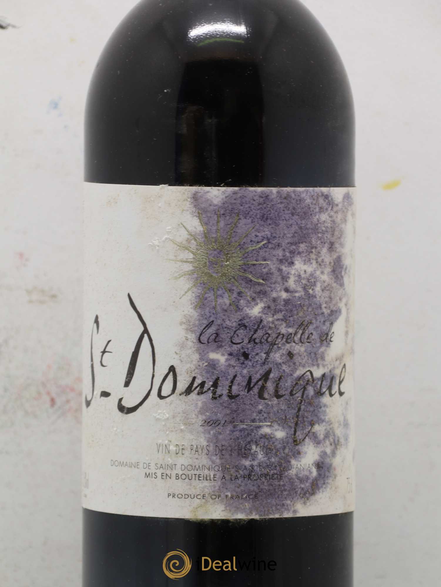 Pays d'Hérault La Chapelle Saint Dominique 2001 - Lot of 1 bottle - 1