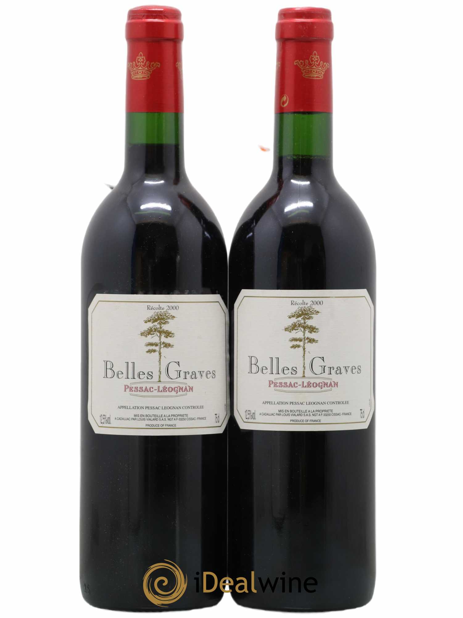 Pessac-Léognan Belles Graves 2000 - Lot de 2 bouteilles - 0