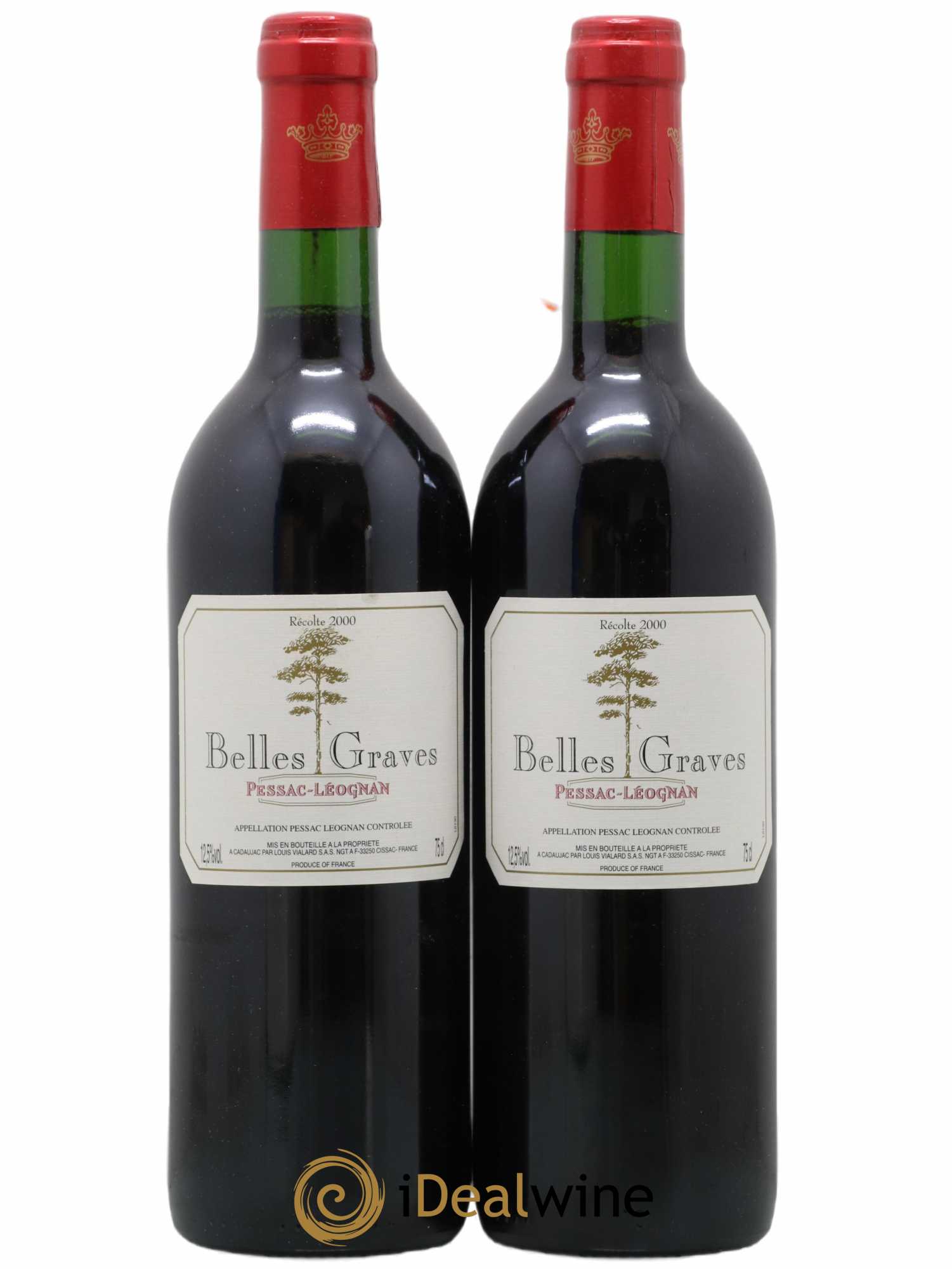 Pessac-Léognan Belles Graves 2000 - Lot de 2 bouteilles - 0