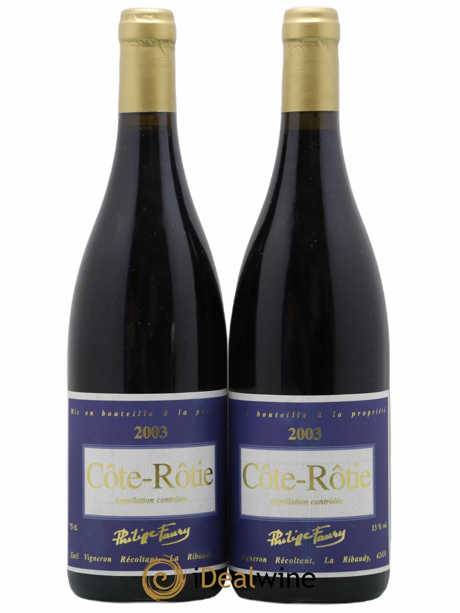 Côte-Rôtie Philippe Faury 2003 - Posten von 2 Flaschen - 0