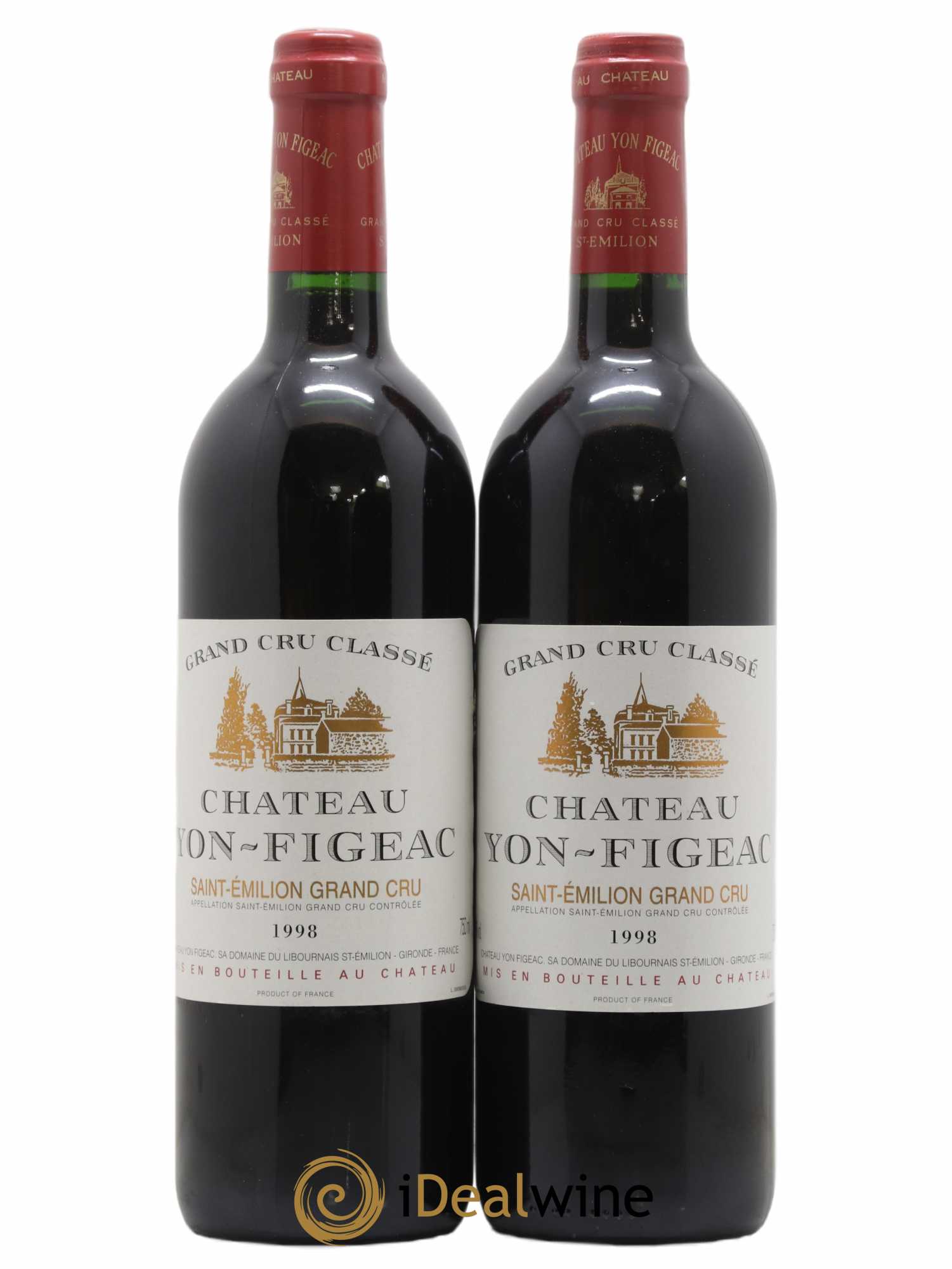 Château Yon Figeac Grand Cru Classé 1998 - Lot of 2 bottles - 0