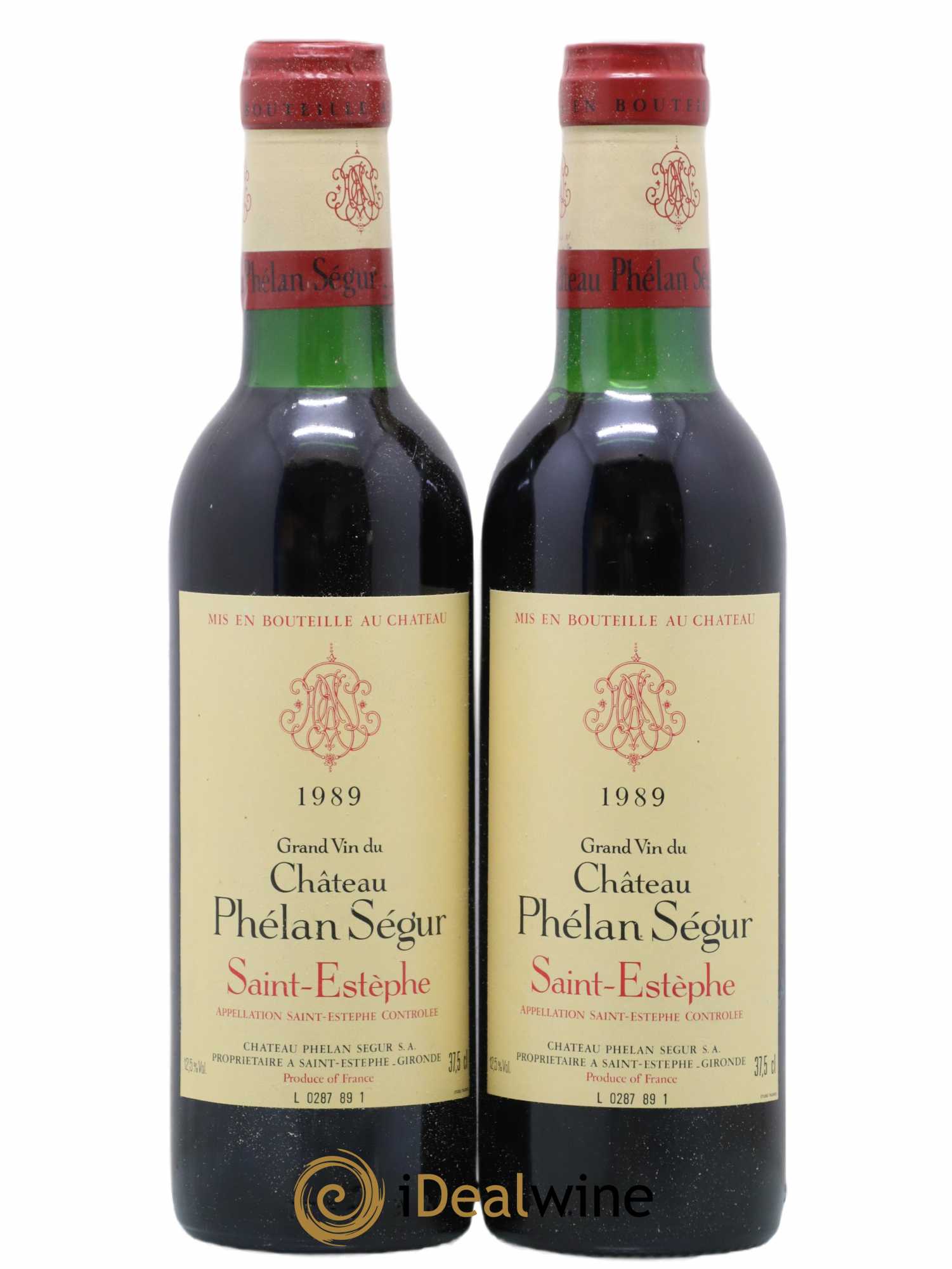 Château Phélan Ségur 1989 - Lot de 2 demi bouteilles - 0