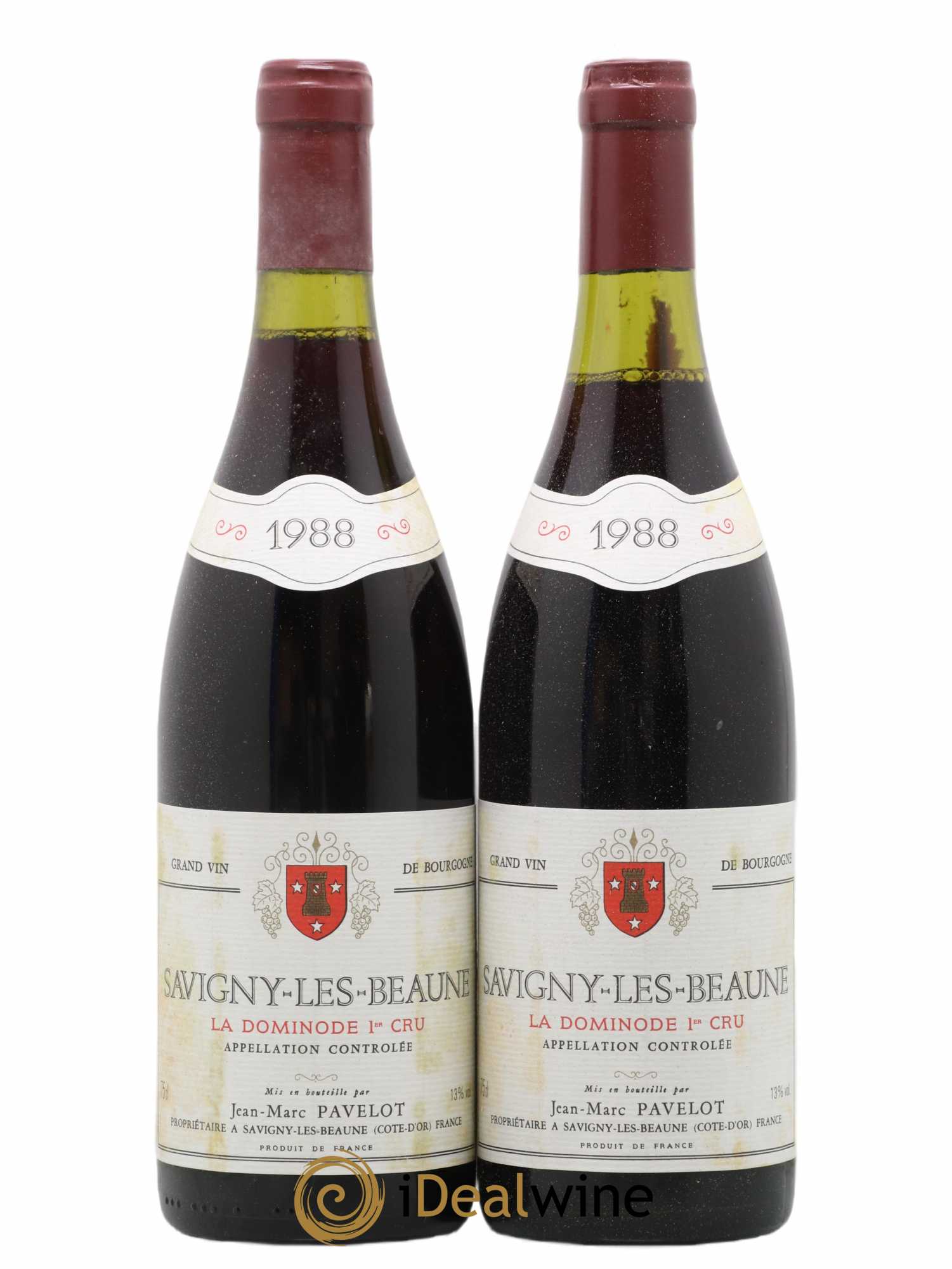 Savigny-lès-Beaune 1er Cru La Dominode Pavelot 1988 - Lot de 2 bouteilles - 0