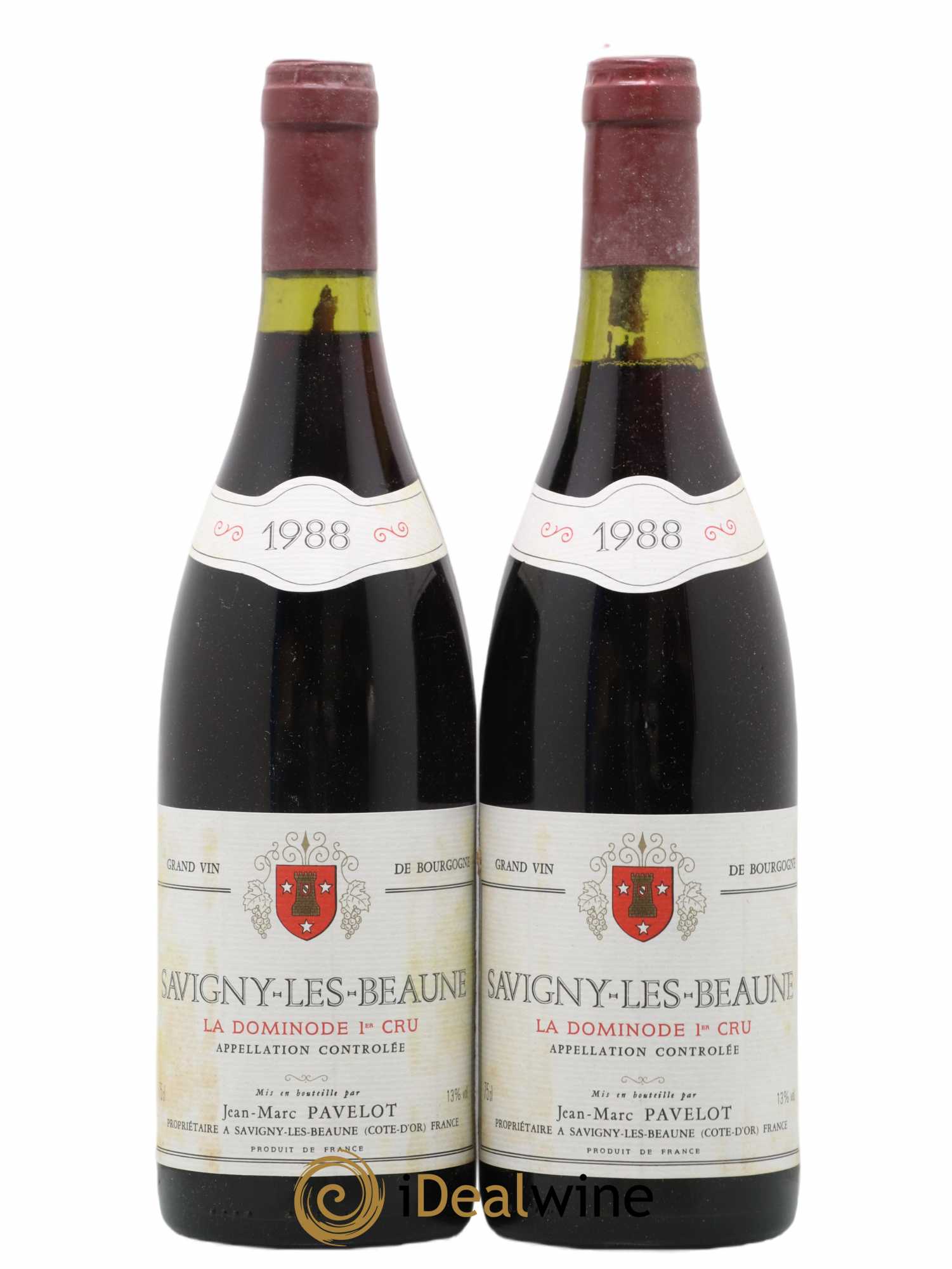 Savigny-lès-Beaune 1er Cru La Dominode Pavelot 1988 - Lot de 2 bouteilles - 0