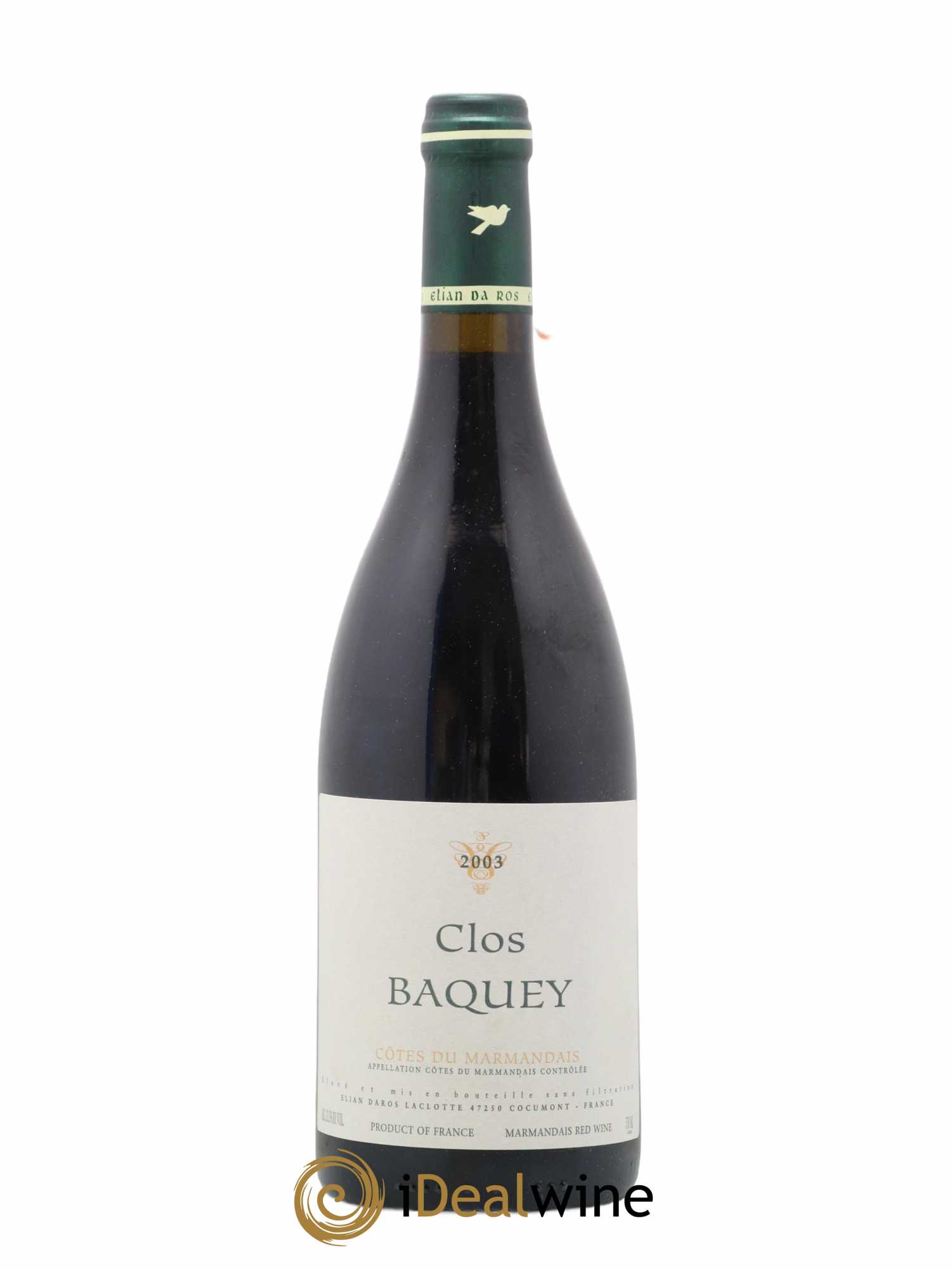 Côtes du Marmandais Clos Baquey Elian Da Ros (Domaine) 2003 - Lot de 1 bouteille - 0