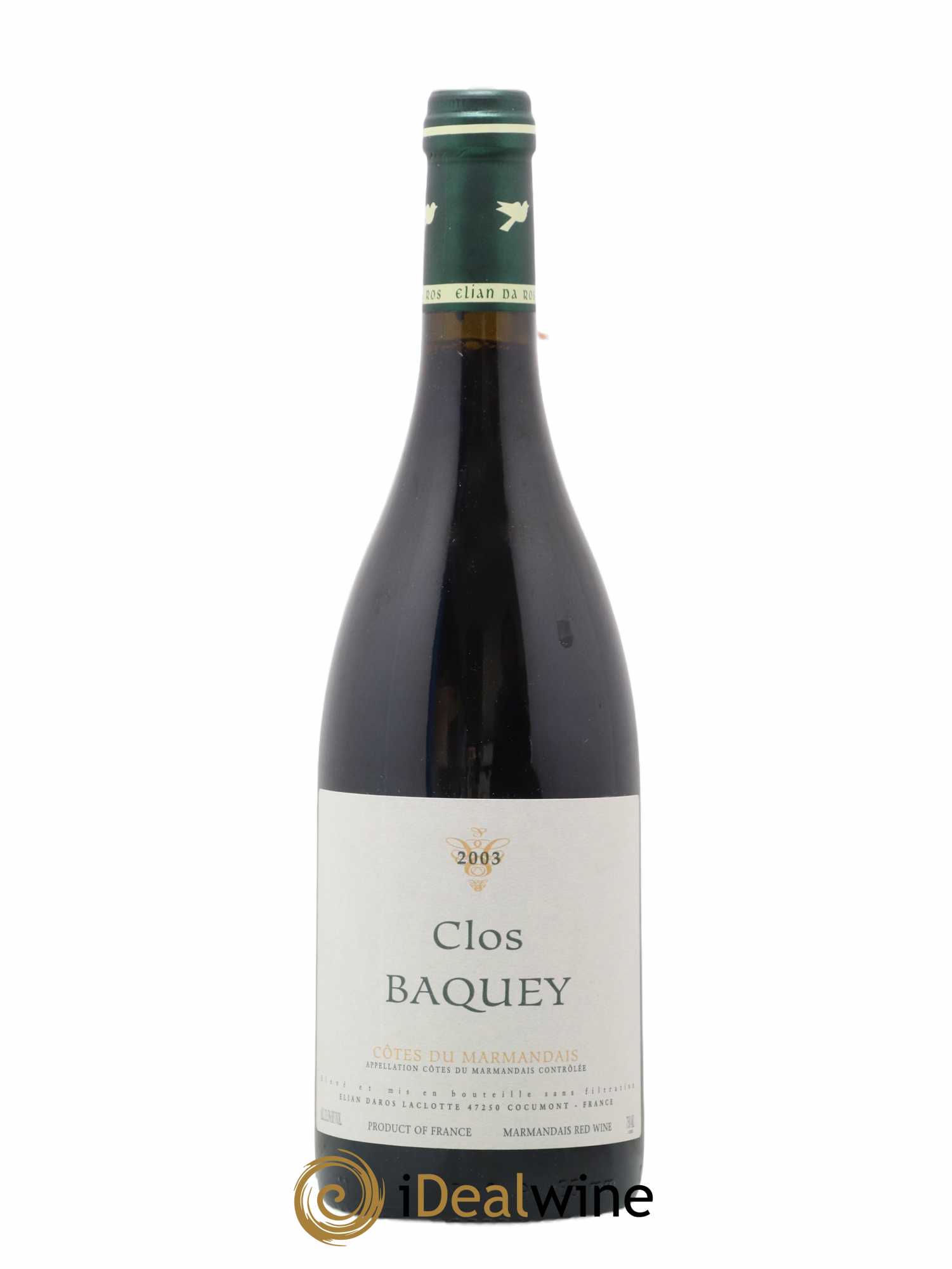 Côtes du Marmandais Clos Baquey Elian Da Ros (Domaine) 2003 - Lot de 1 bouteille - 0