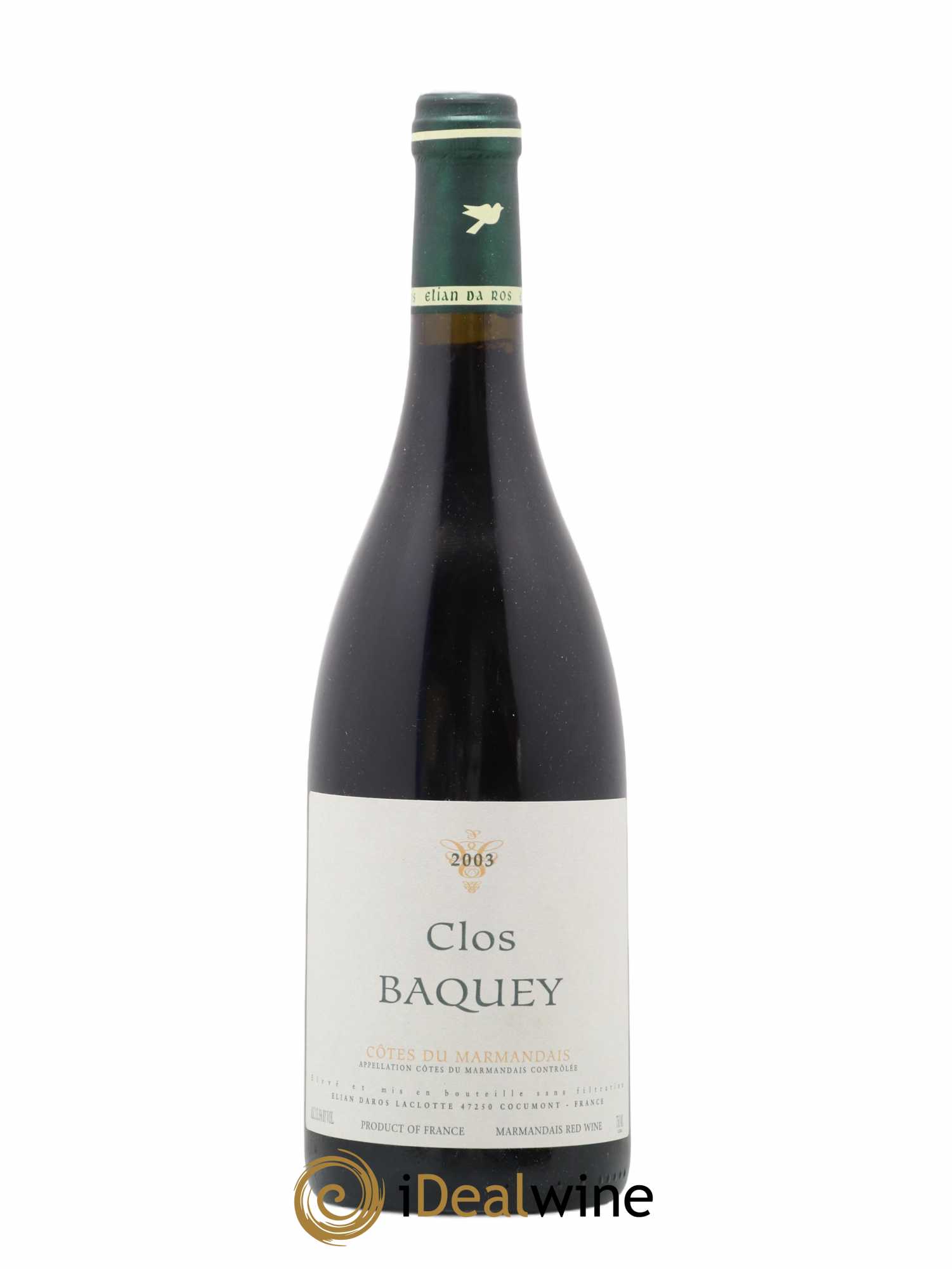 Côtes du Marmandais Clos Baquey Elian Da Ros (Domaine) 2003 - Lot de 1 bouteille - 0