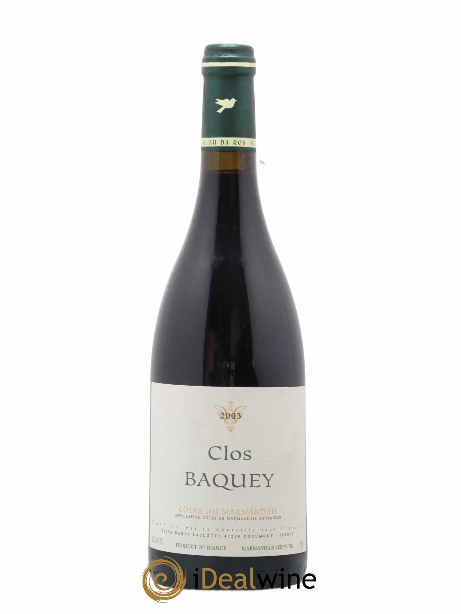 Côtes du Marmandais Clos Baquey Elian Da Ros (Domaine) 2003 - Lot de 1 bouteille - 0