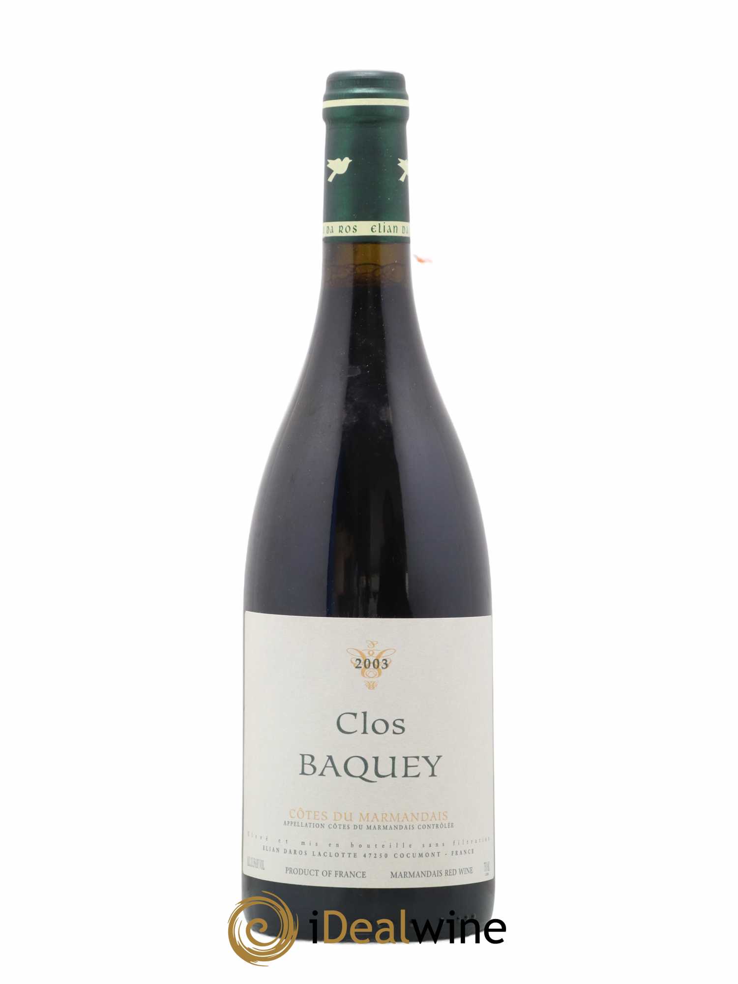 Côtes du Marmandais Clos Baquey Elian Da Ros (Domaine) 2003 - Lot de 1 bouteille - 0