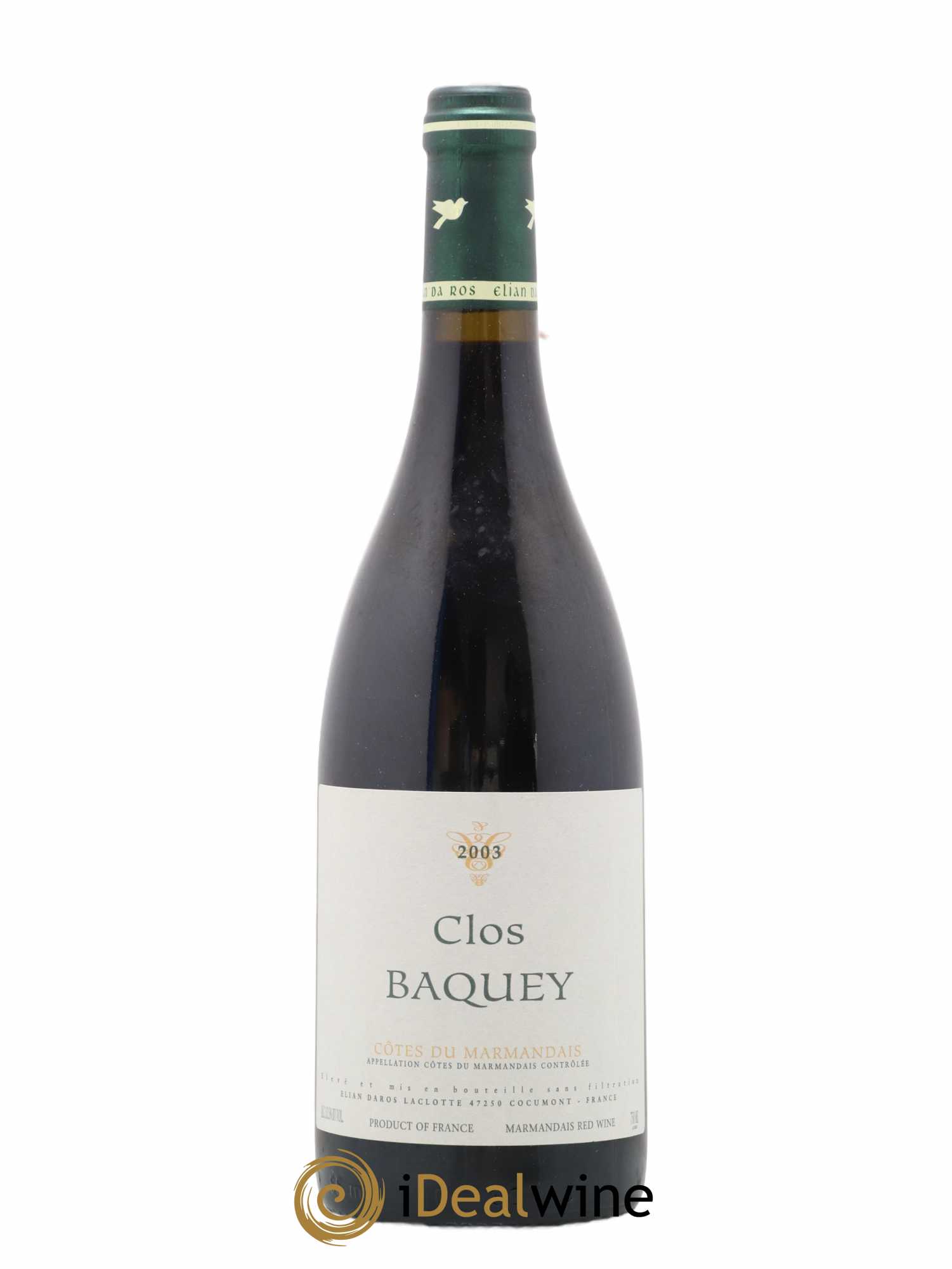 Côtes du Marmandais Clos Baquey Elian Da Ros (Domaine) 2003 - Lot de 1 bouteille - 0