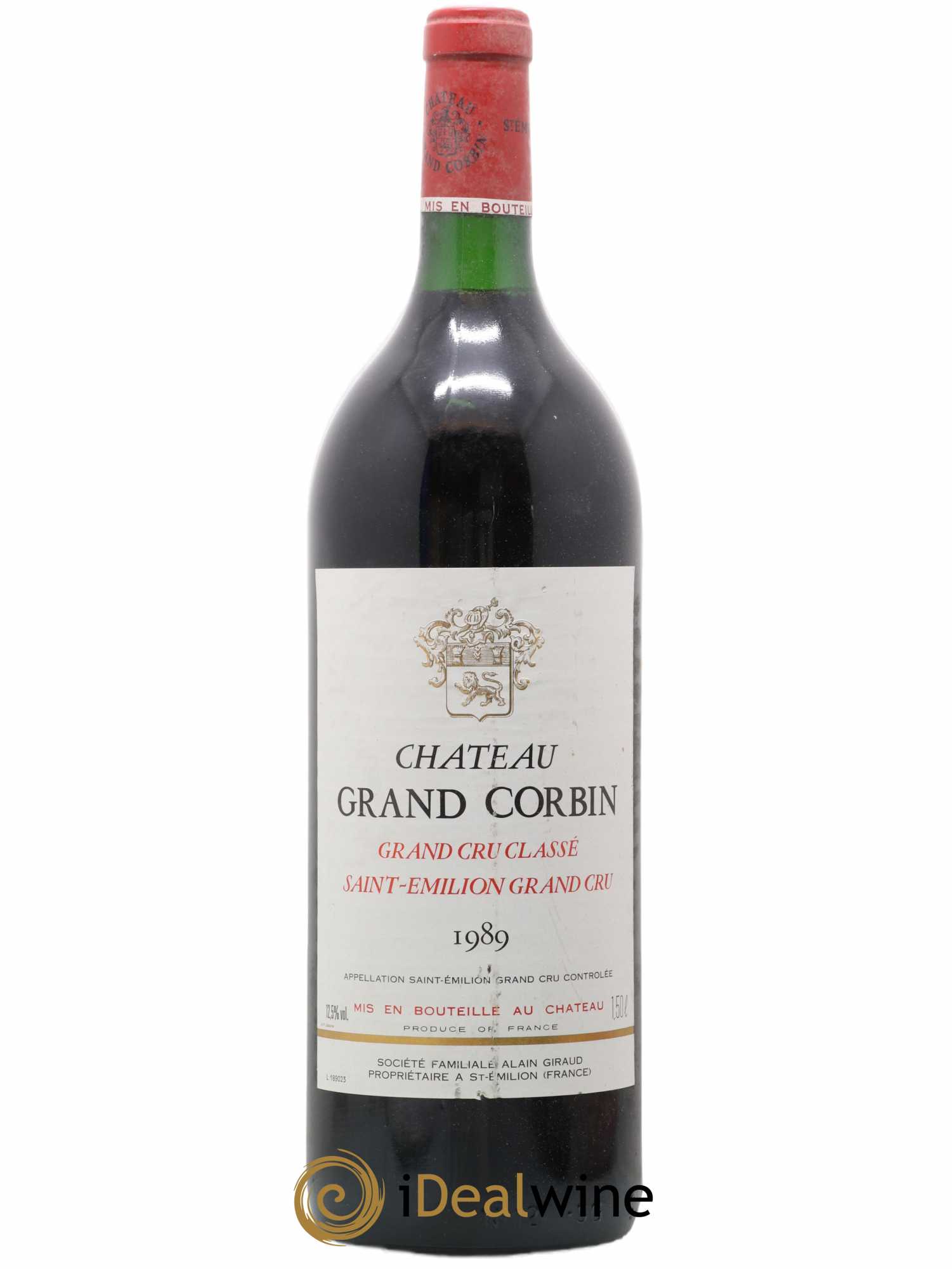 Château Grand Corbin Grand Cru Classé 1989 - Lot de 1 magnum - 0
