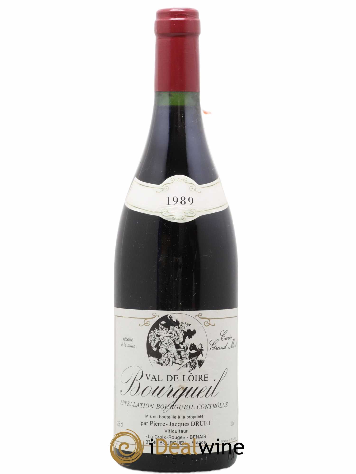 Bourgueil Grand Mont Pierre Jacques Druet 1989 - Lot de 1 bouteille - 0