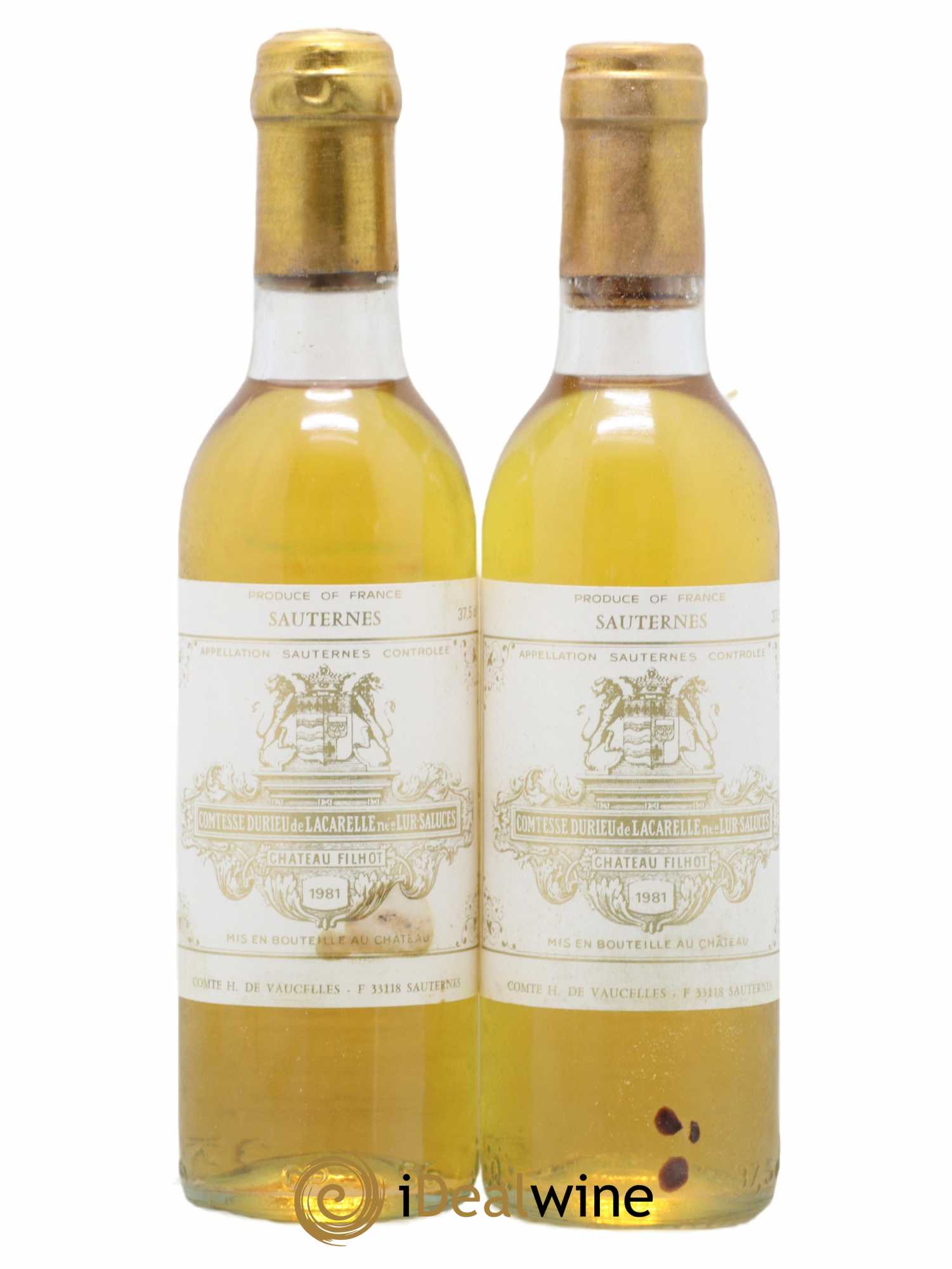 Château Filhot 2ème Grand Cru Classé 1981 - Posten von 2 Demi-Flaschen - 0
