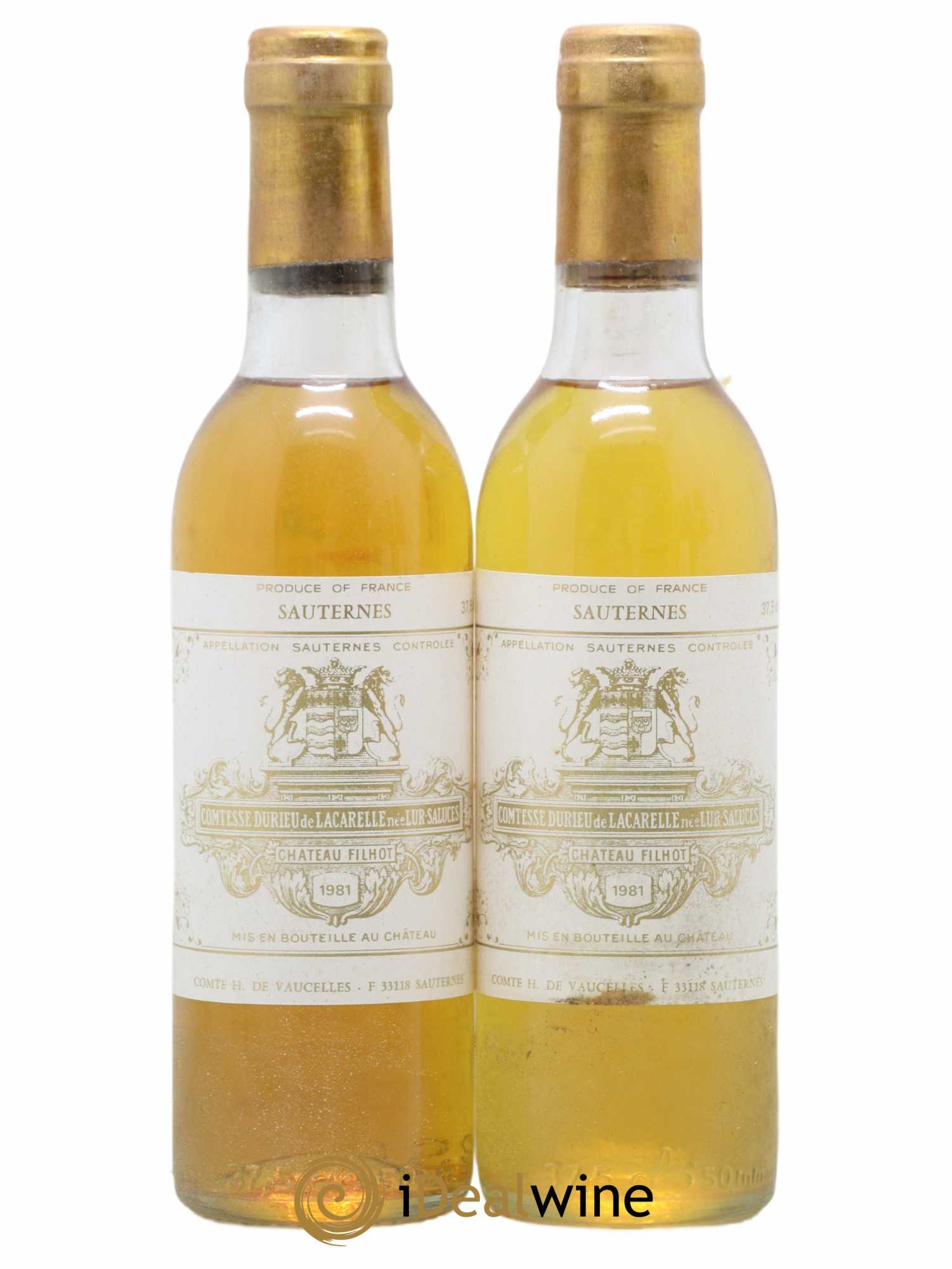 Château Filhot 2ème Grand Cru Classé 1981 - Posten von 2 Demi-Flaschen - 0