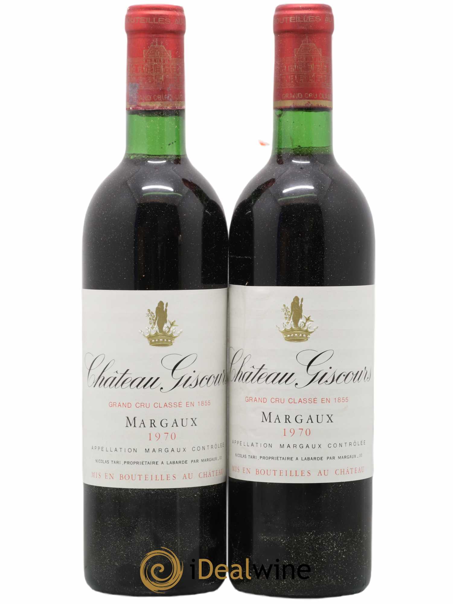Château Giscours 3ème Grand Cru Classé 1970 - Lot de 2 bouteilles - 0