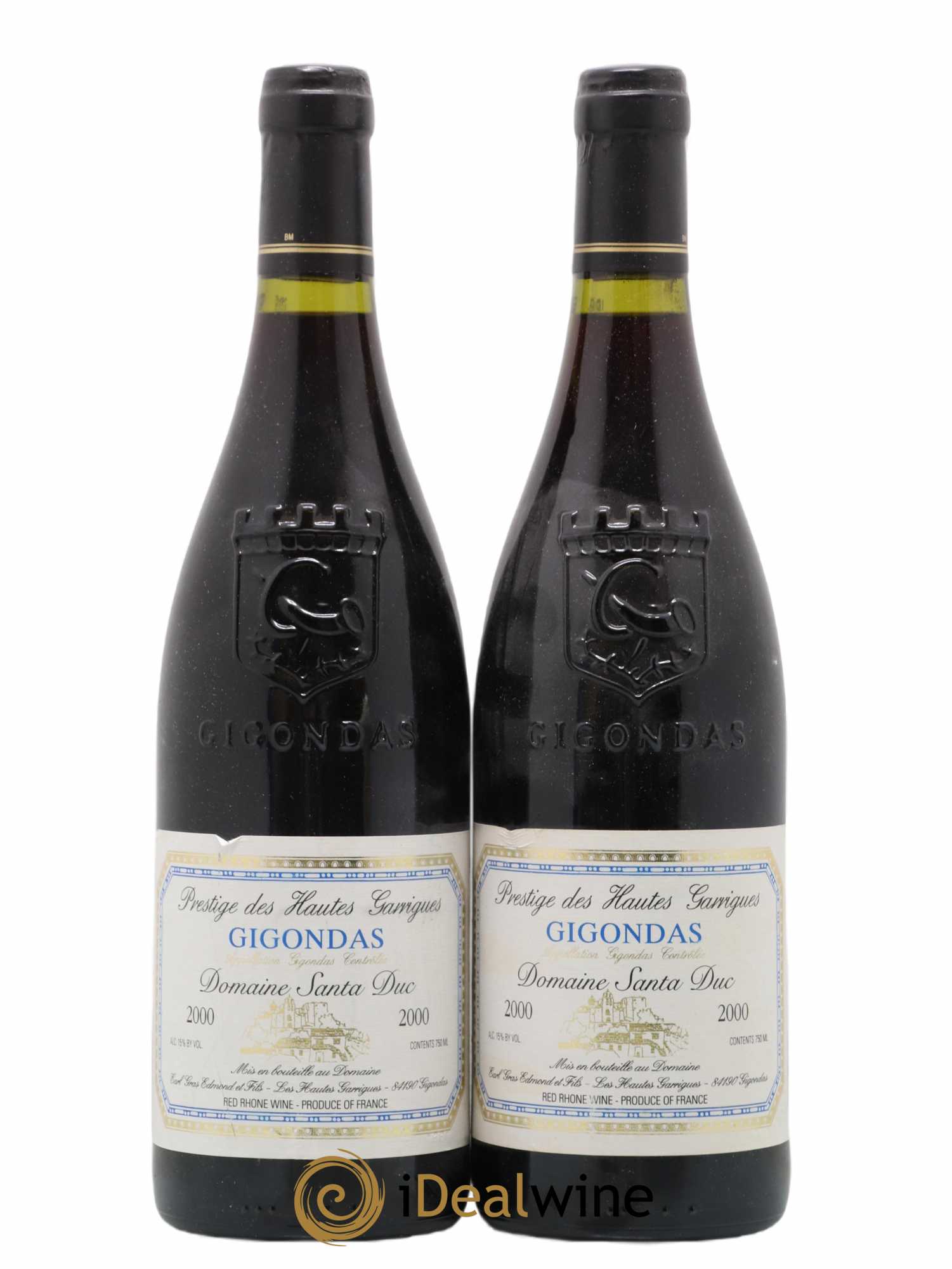 Gigondas Santa Duc (Domaine) Hautes Garrigues Famille Gras 2000 - Lot de 2 bouteilles - 0