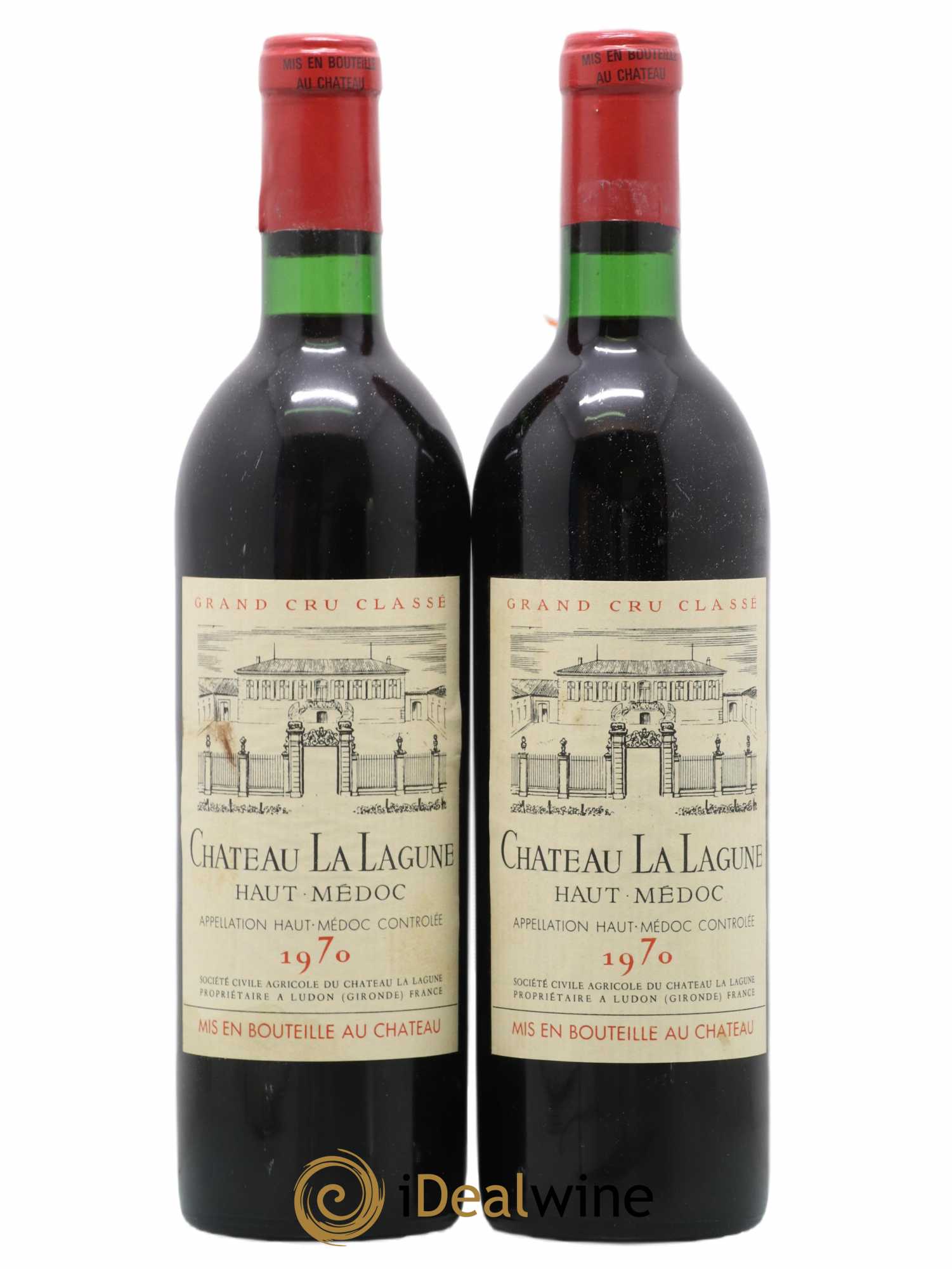 Château la Lagune 3ème Grand Cru Classé 1970 - Lot de 2 bouteilles - 0