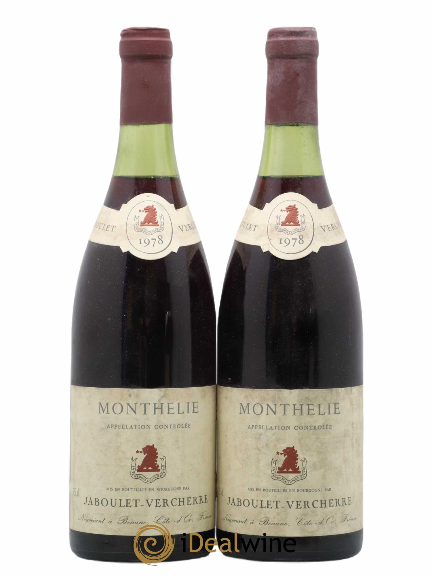 Monthélie Jaboulet Vercherre 1978 - Lot de 2 bouteilles - 0