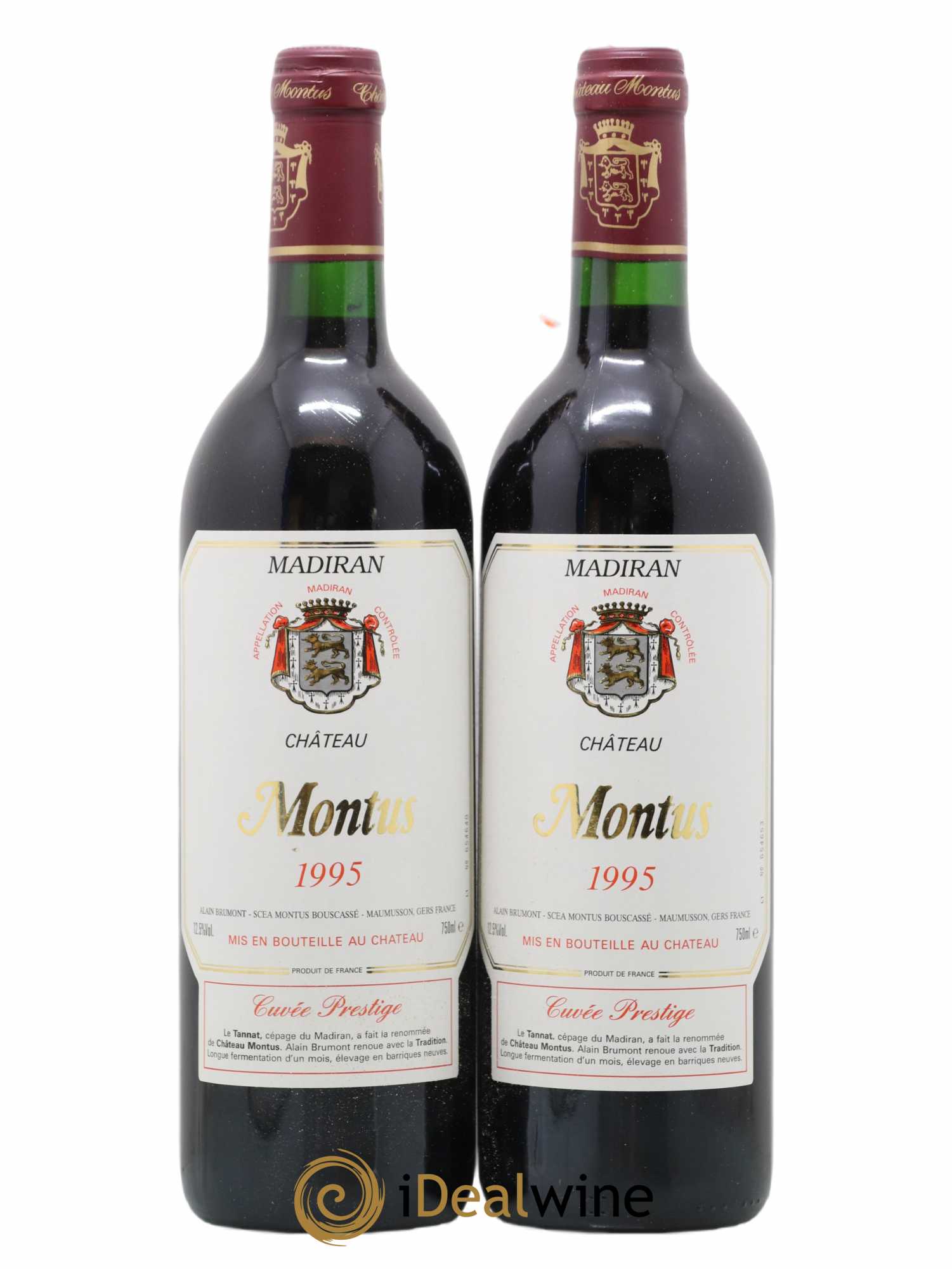 Madiran Château Montus-Prestige Alain Brumont 1995 - Lot de 2 bouteilles - 0