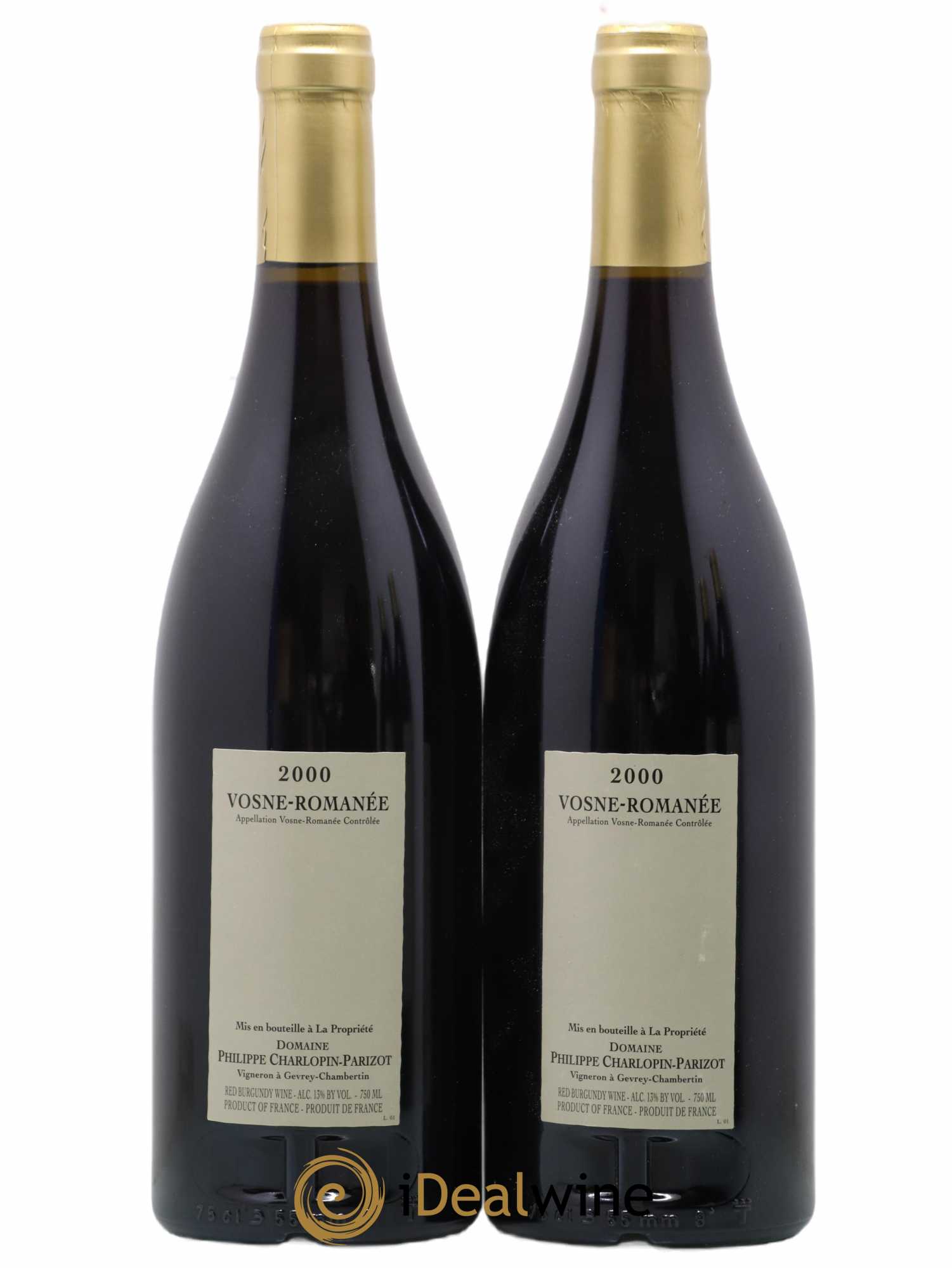 Vosne-Romanée Charlopin Parizot 2000 - Posten von 2 Flaschen - 1
