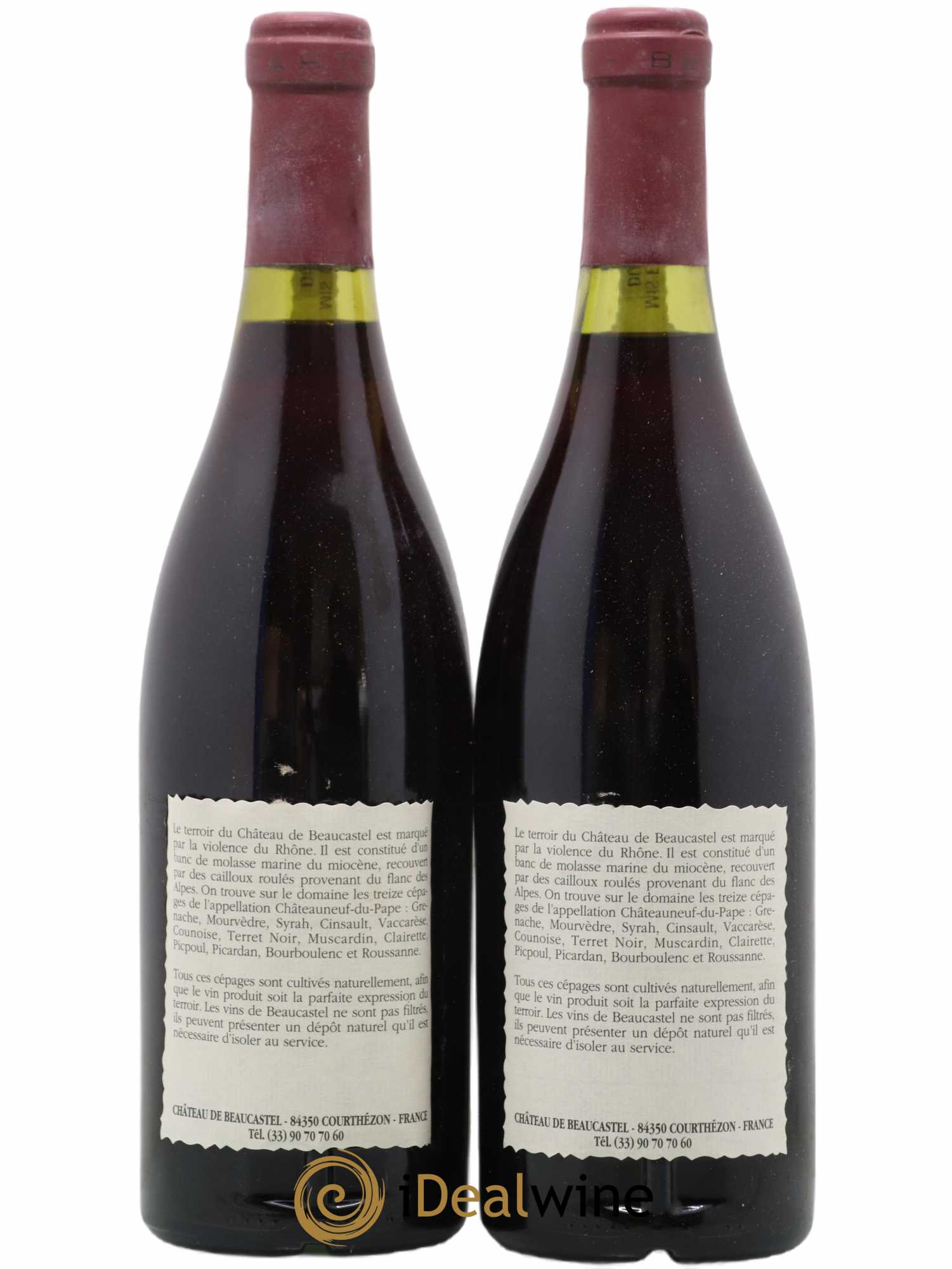 Châteauneuf-du-Pape Château de Beaucastel Famille Perrin 1990 - Lot de 2 bouteilles - 1