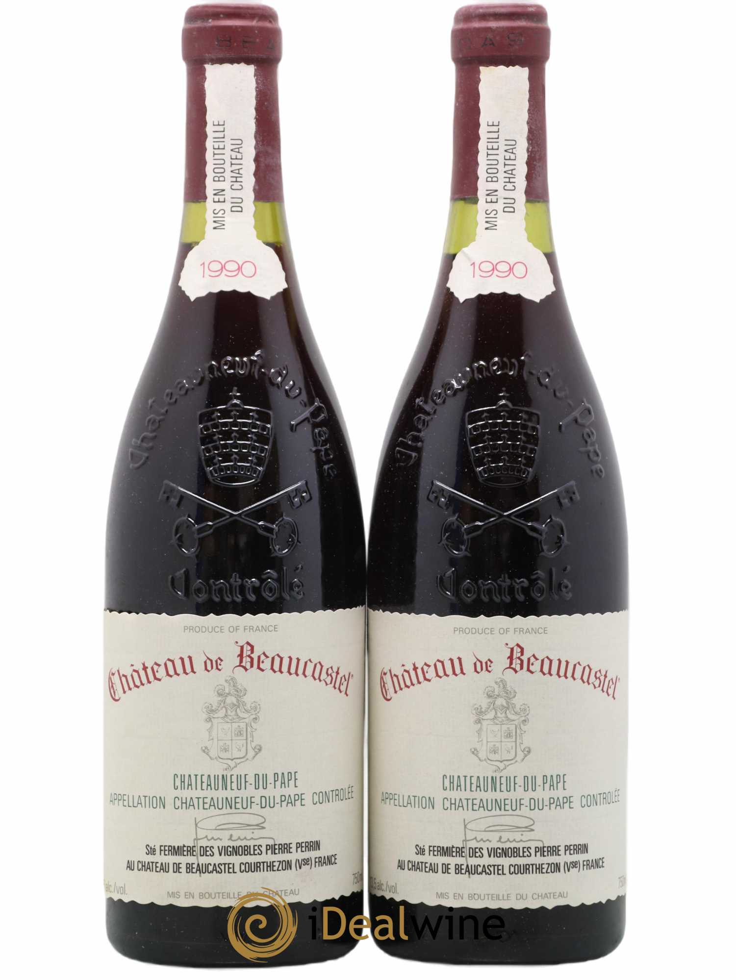 Châteauneuf-du-Pape Château de Beaucastel Famille Perrin 1990 - Lot de 2 bouteilles - 0