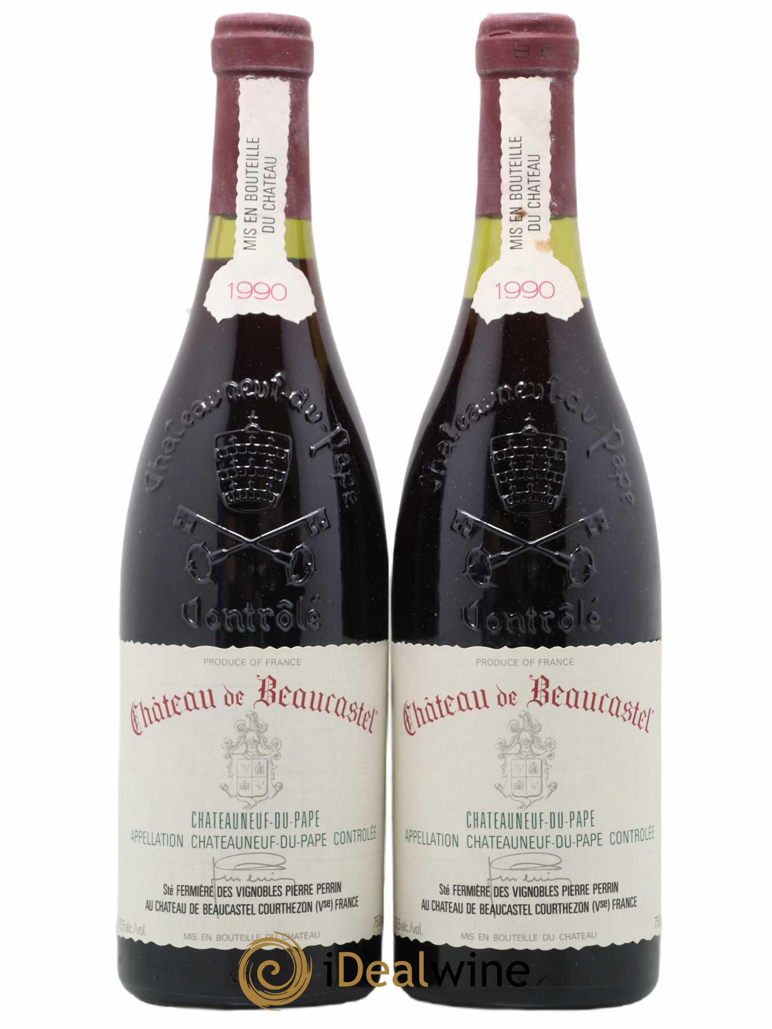Châteauneuf-du-Pape Château de Beaucastel Famille Perrin 1990 - Lot de 2 bouteilles - 0