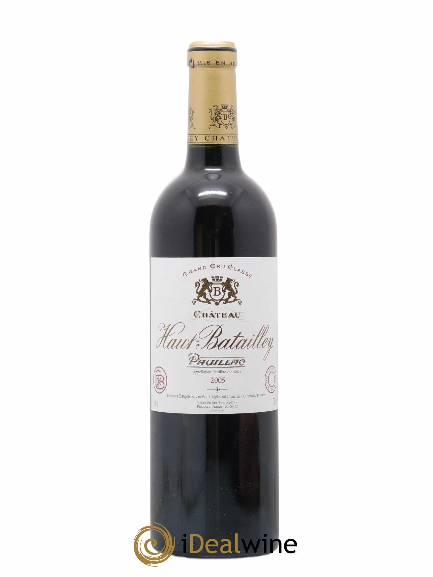 Château Haut Batailley 5ème Grand Cru Classé 2005 - Lot de 1 bouteille - 0