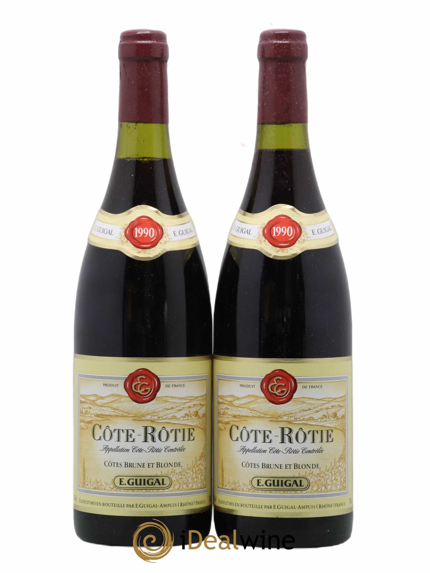 Côte-Rôtie Côtes Brune et Blonde Guigal 1990 - Lot de 2 bouteilles - 0