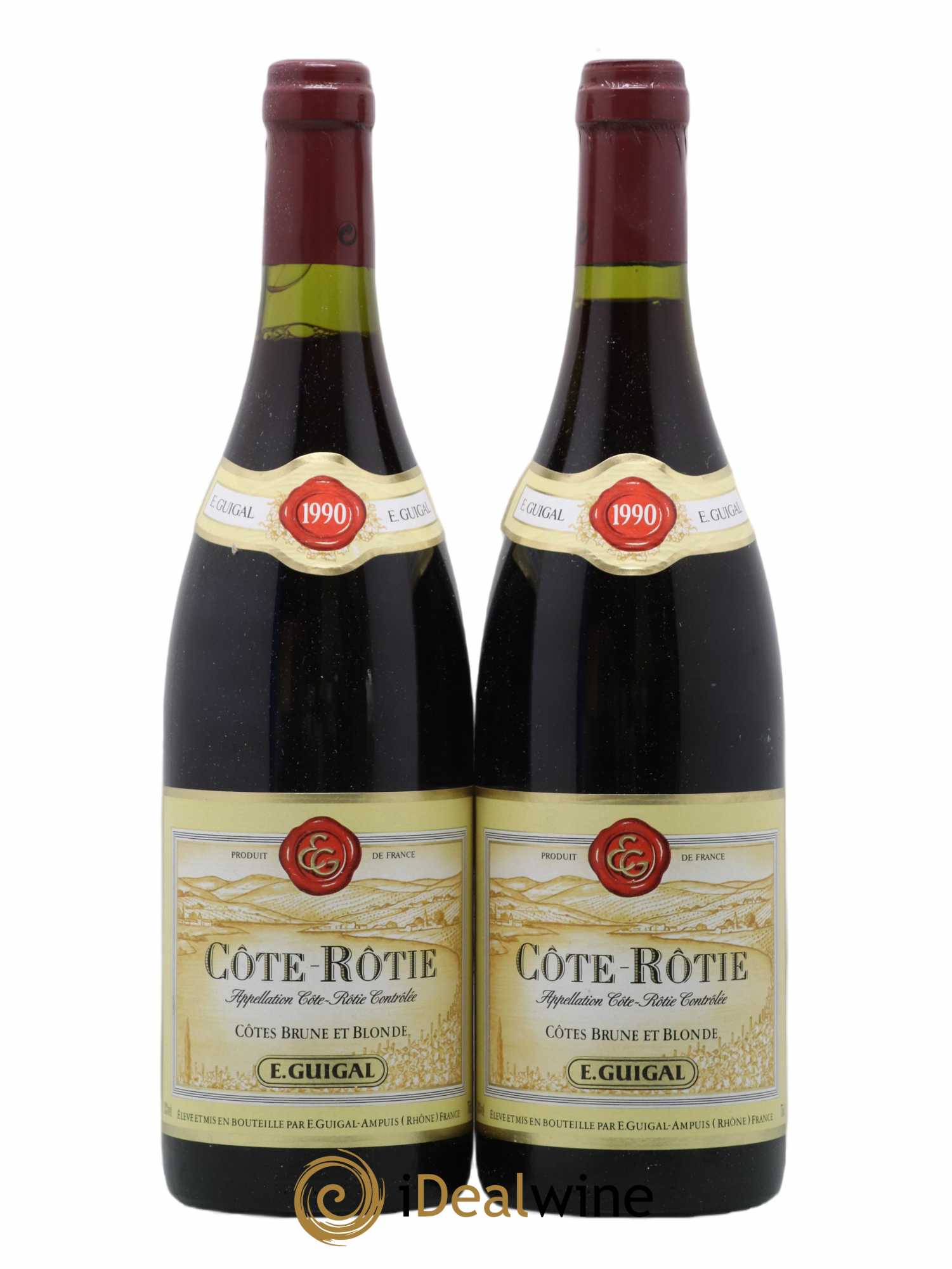 Côte-Rôtie Côtes Brune et Blonde Guigal 1990 - Lot de 2 bouteilles - 0
