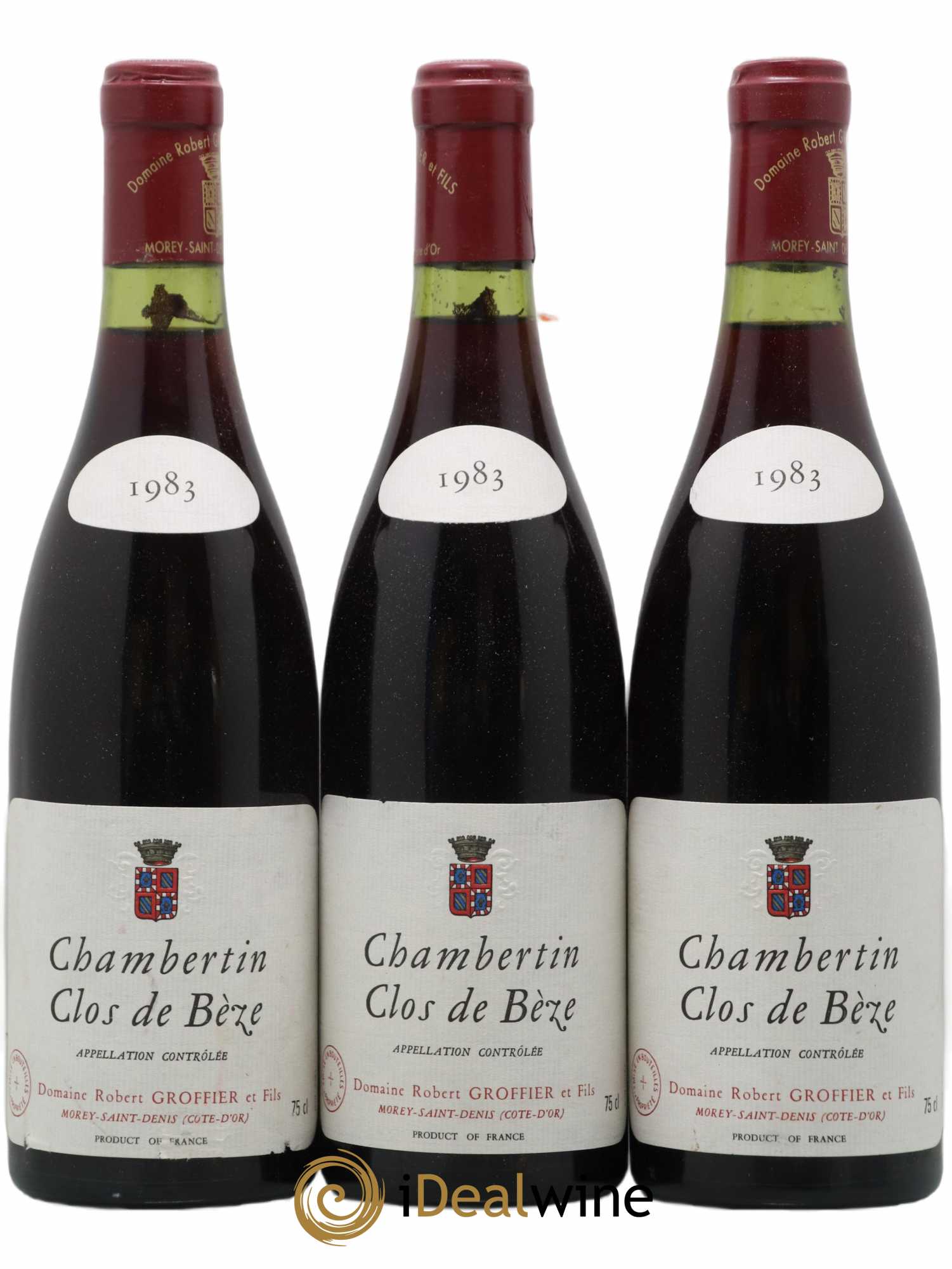 Chambertin Clos de Bèze Grand Cru Robert Groffier Père & Fils (Domaine) 1983 - Lot de 3 bouteilles - 0