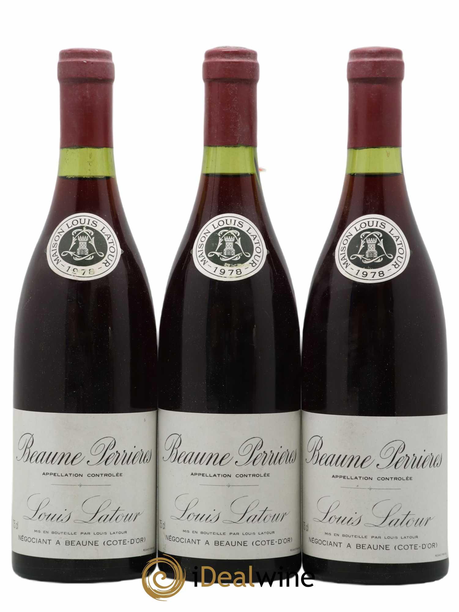 Beaune 1er Cru Perrires Louis Latour 1978 - Lot de 3 bouteilles - 0
