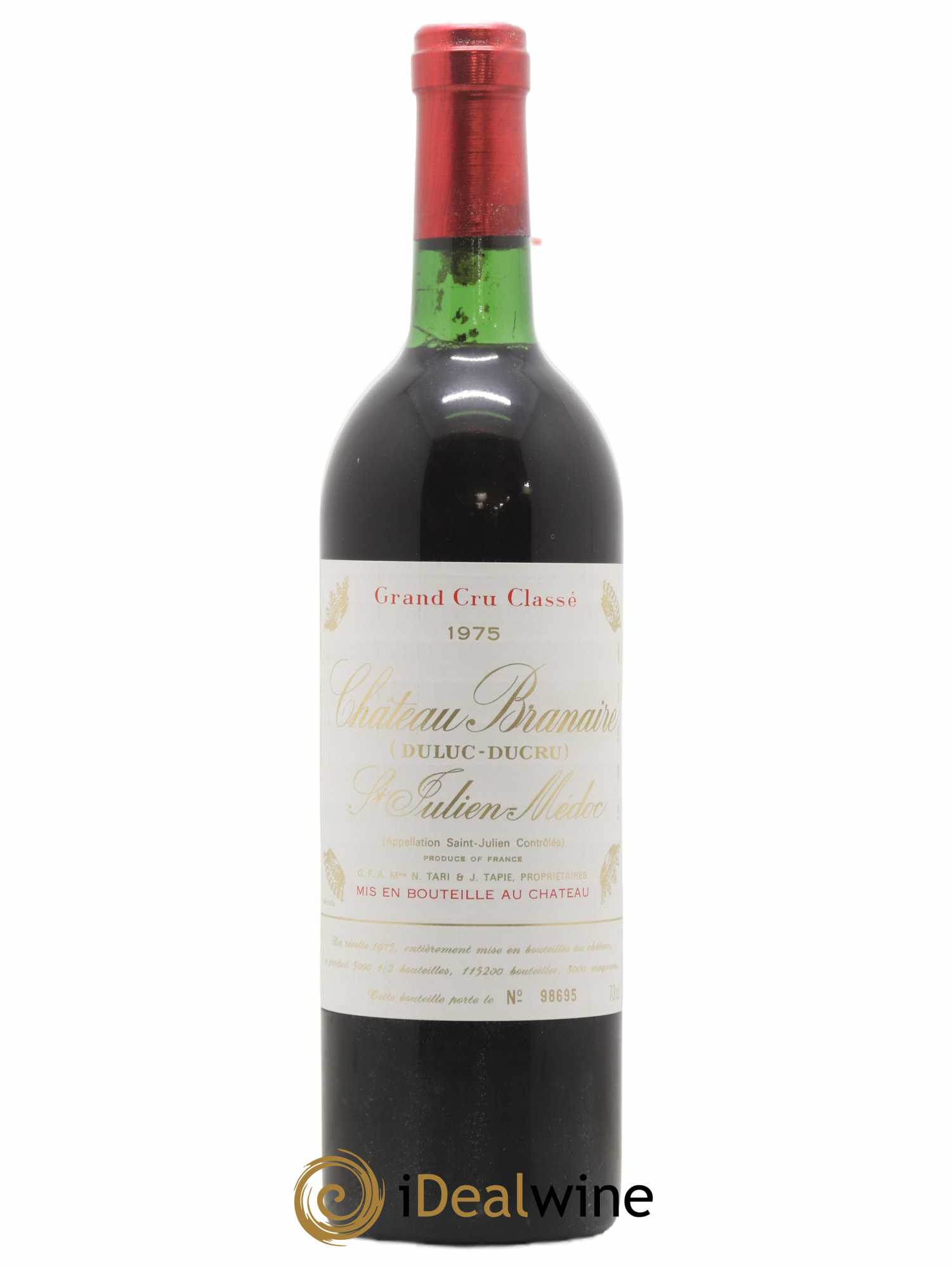 Château Branaire Ducru 4ème Grand Cru Classé 1975 - Lot de 1 bouteille - 0