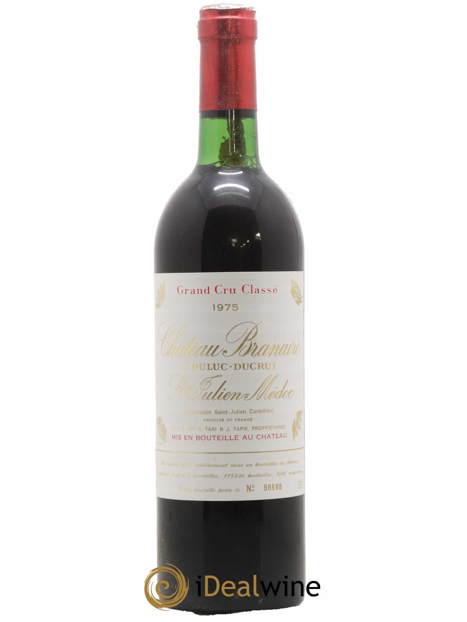 Château Branaire Ducru 4ème Grand Cru Classé 1975 - Lot de 1 bouteille - 0