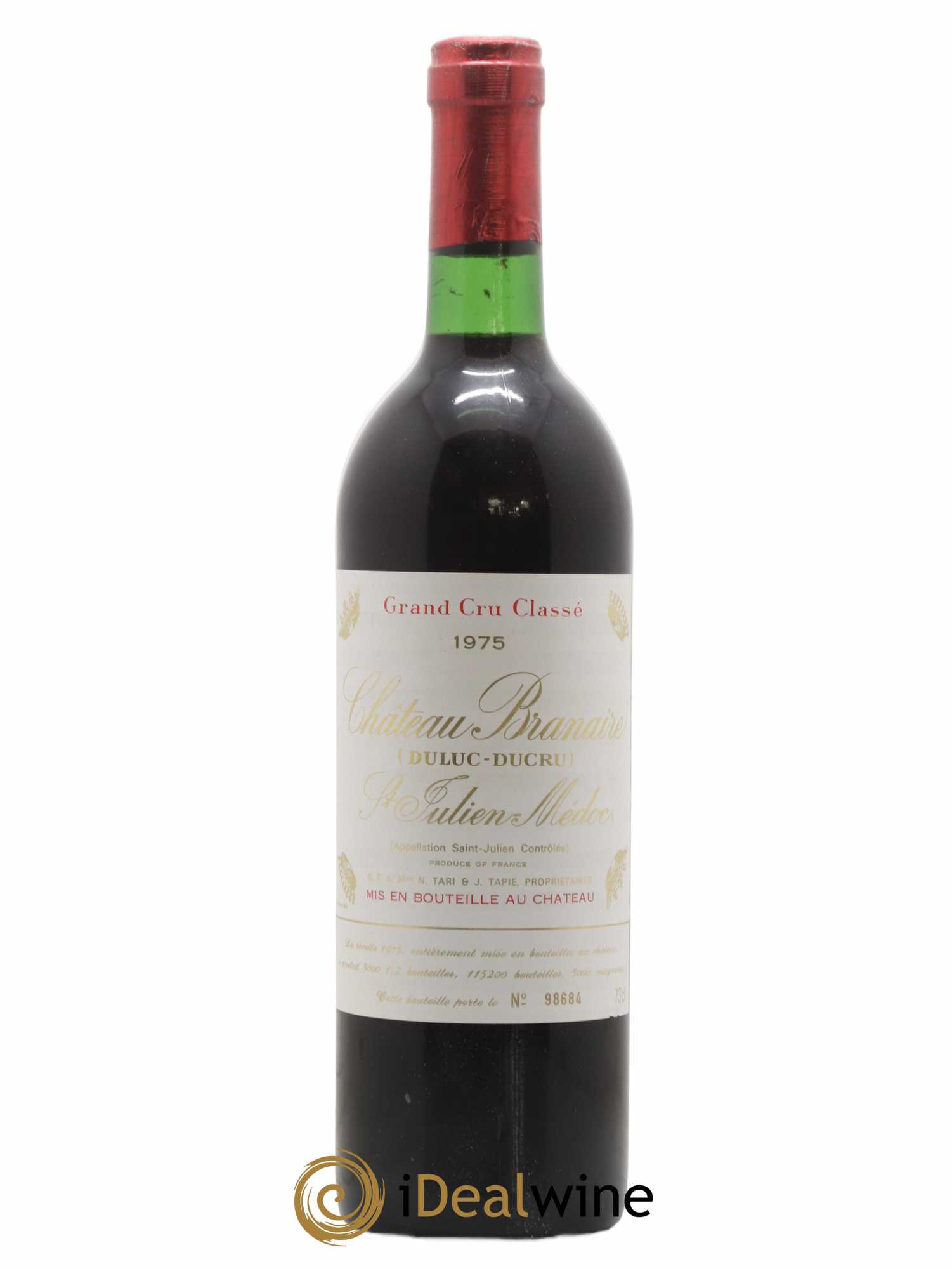 Château Branaire Ducru 4ème Grand Cru Classé 1975 - Lot de 1 bouteille - 0