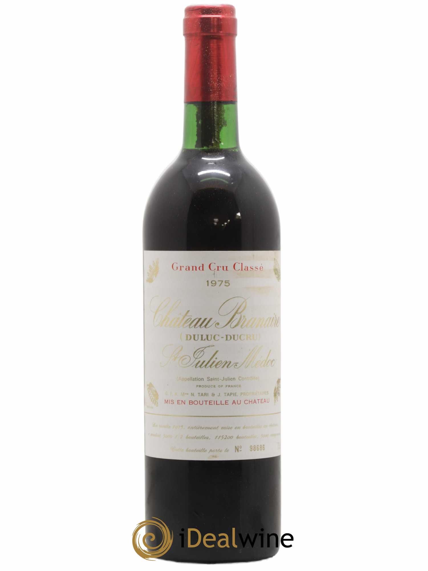 Château Branaire Ducru 4ème Grand Cru Classé 1975 - Lot de 1 bouteille - 0