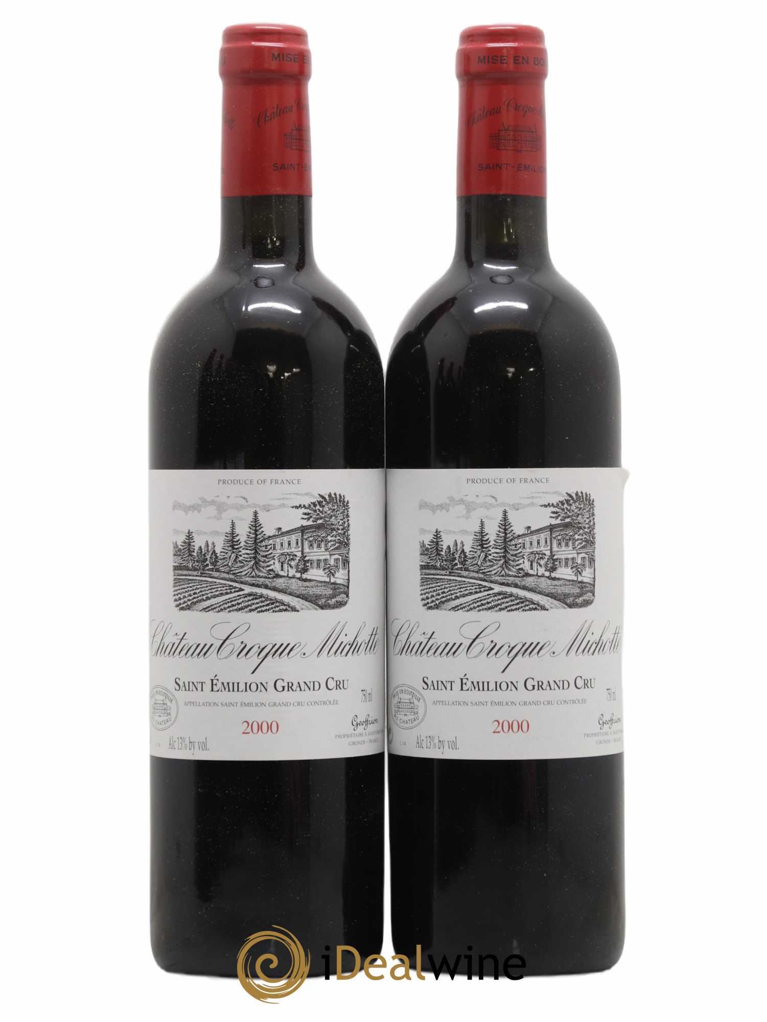Château Croque Michotte 2000 - Lot de 2 bouteilles - 0