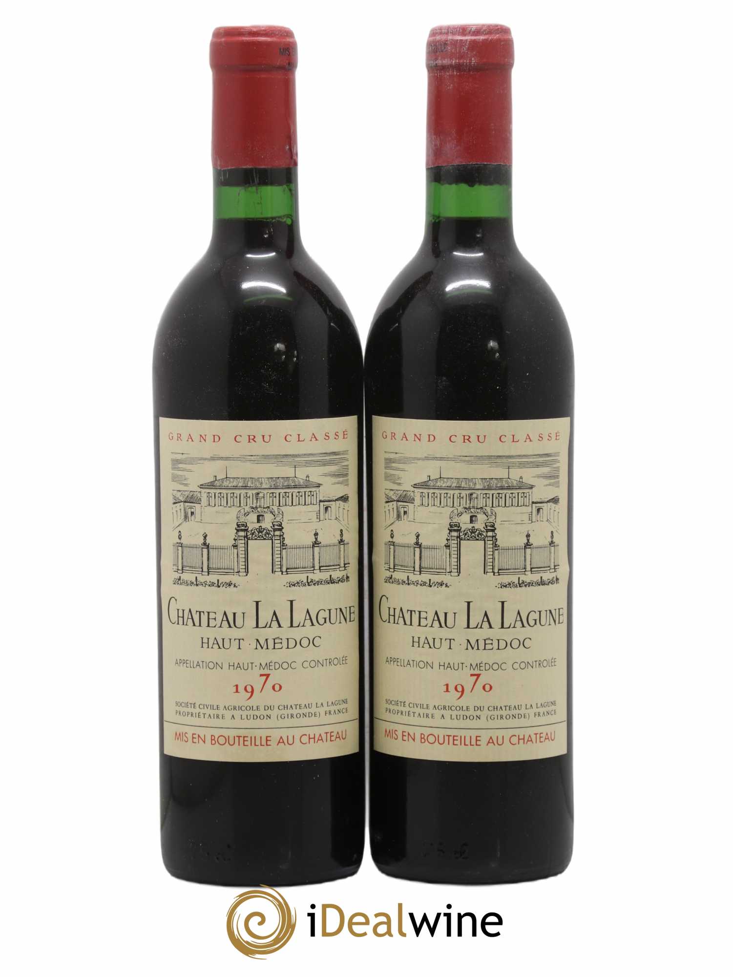 Château la Lagune 3ème Grand Cru Classé 1970 - Lot de 2 bouteilles - 0