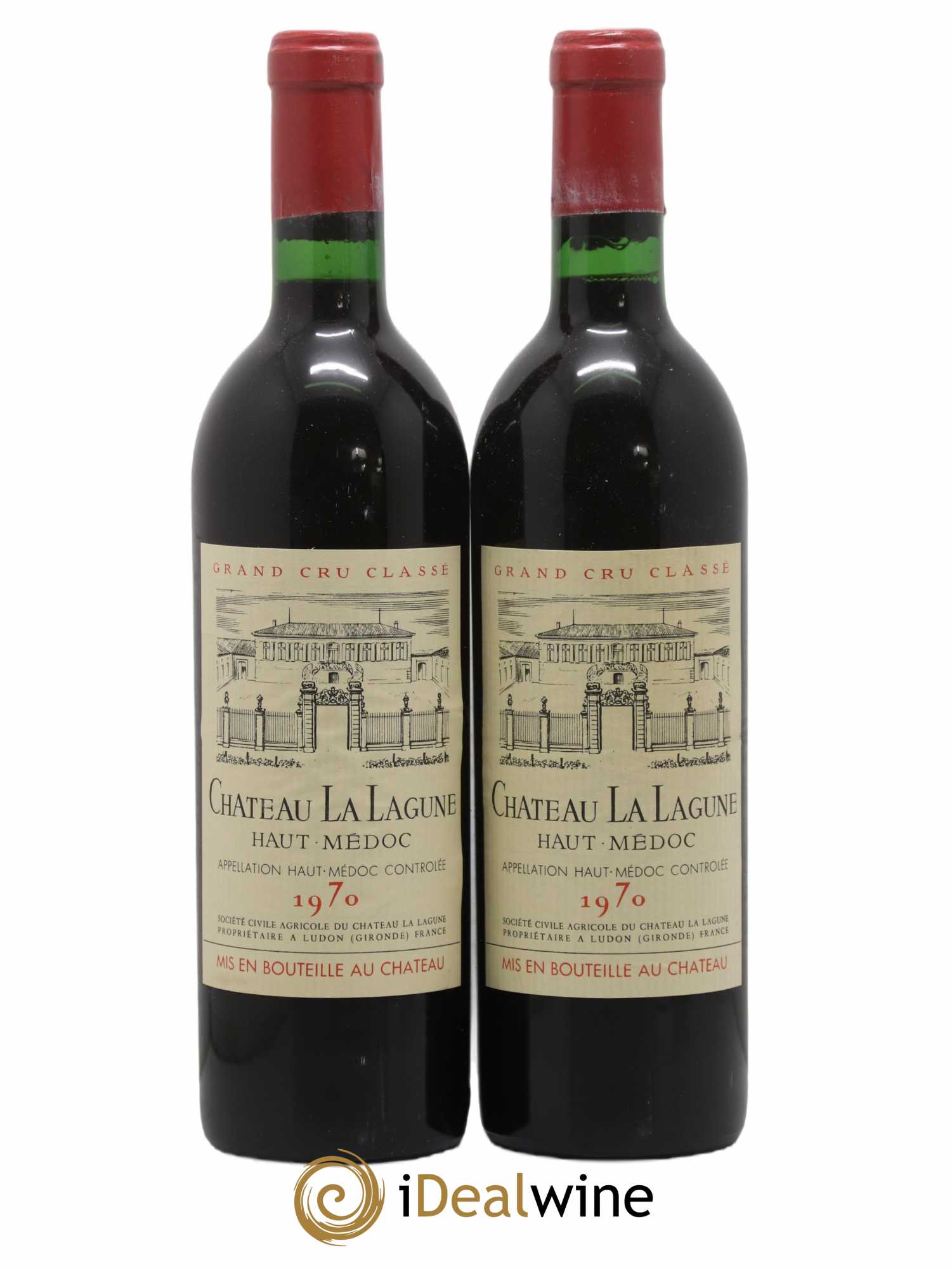 Château la Lagune 3ème Grand Cru Classé 1970 - Lot de 2 bouteilles - 0