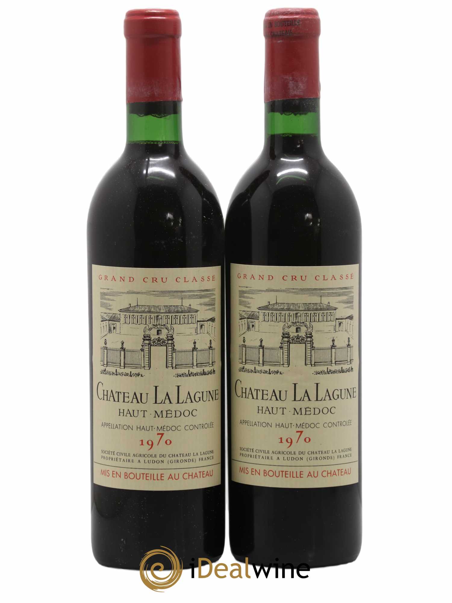 Château la Lagune 3ème Grand Cru Classé 1970 - Lot de 2 bouteilles - 0