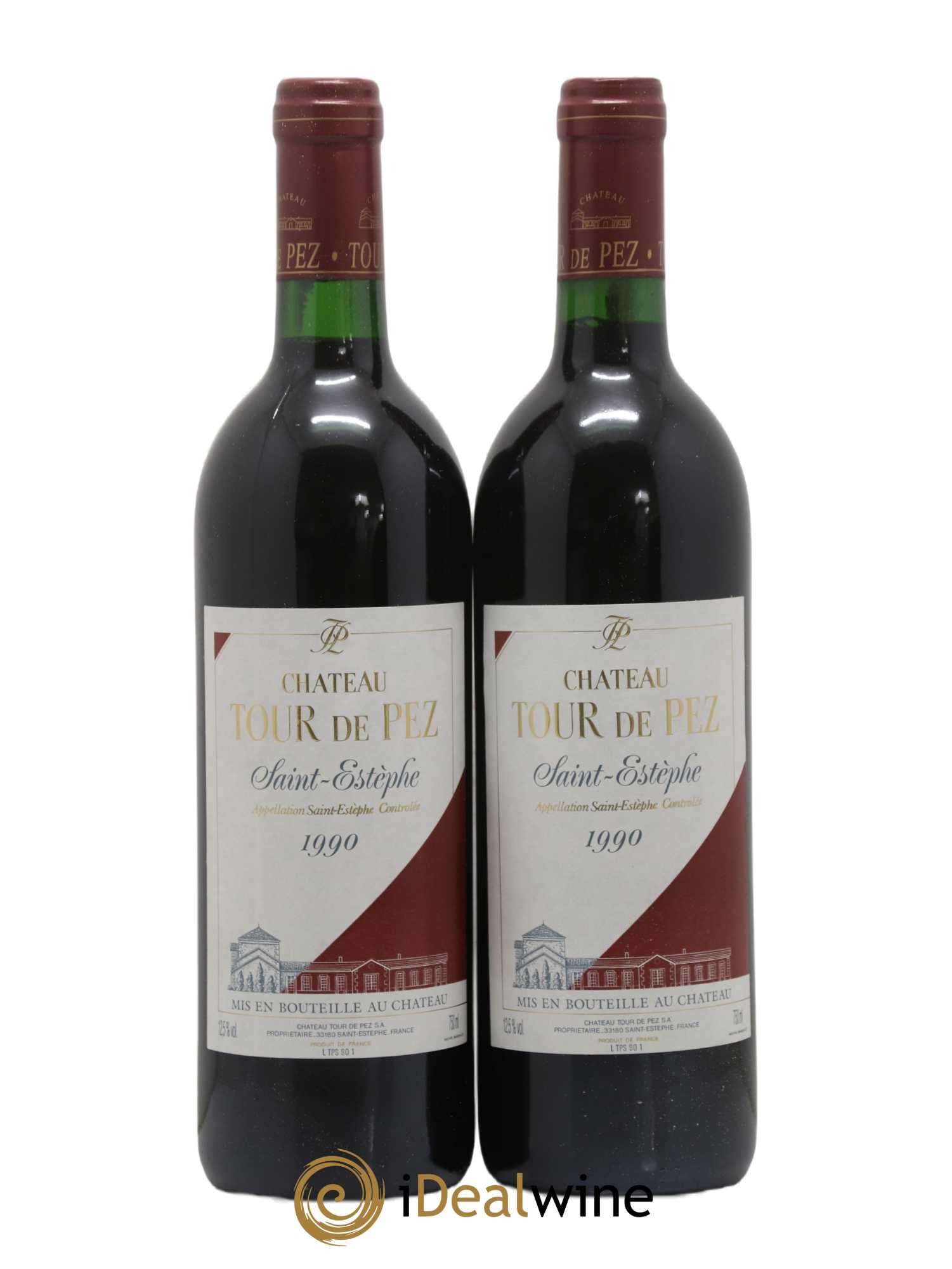 Château Tour de Pez Cru Bourgeois 1990 - Lot de 2 bouteilles - 0