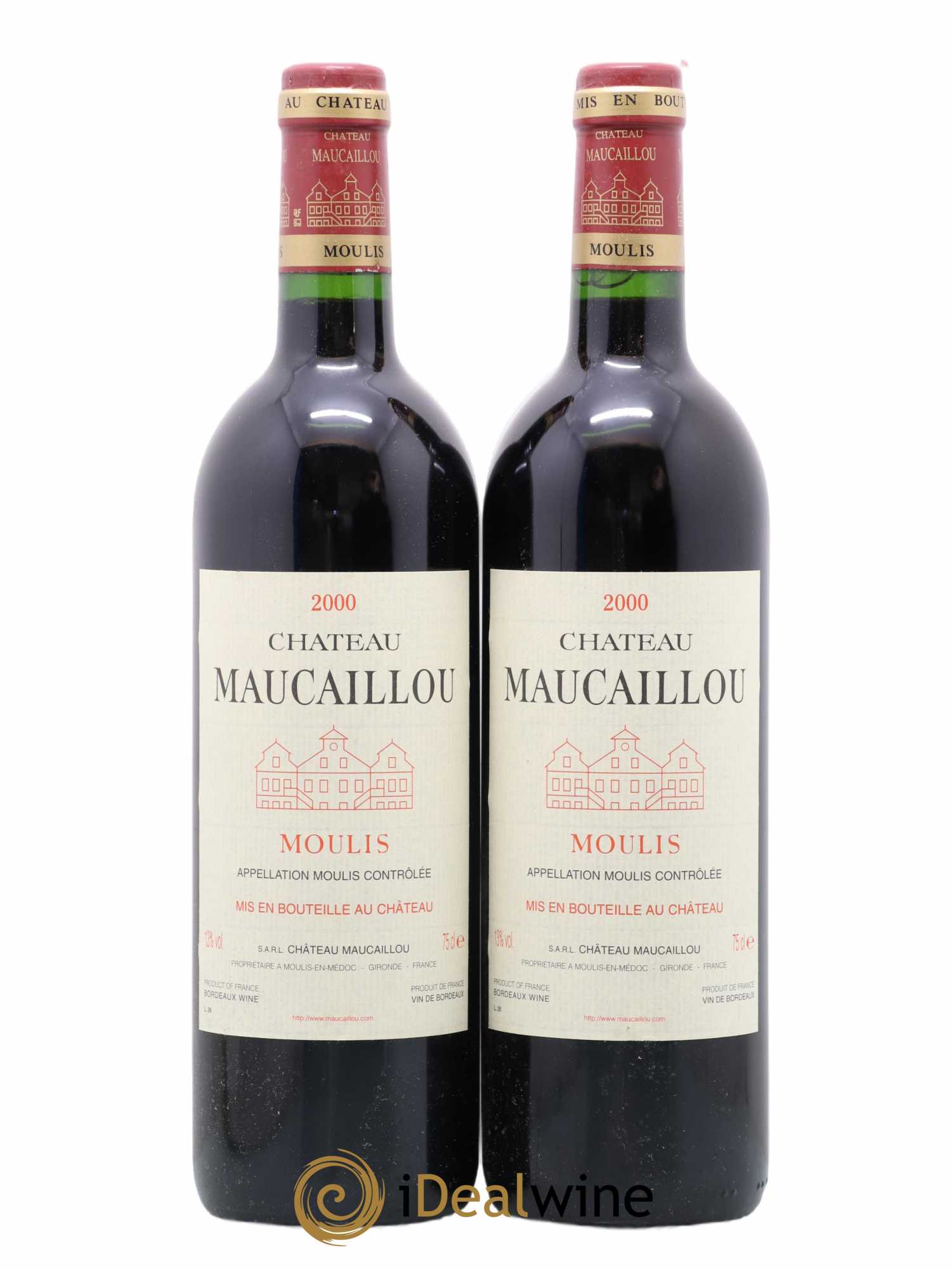 Château Maucaillou 2000 - Lot de 2 bouteilles - 0