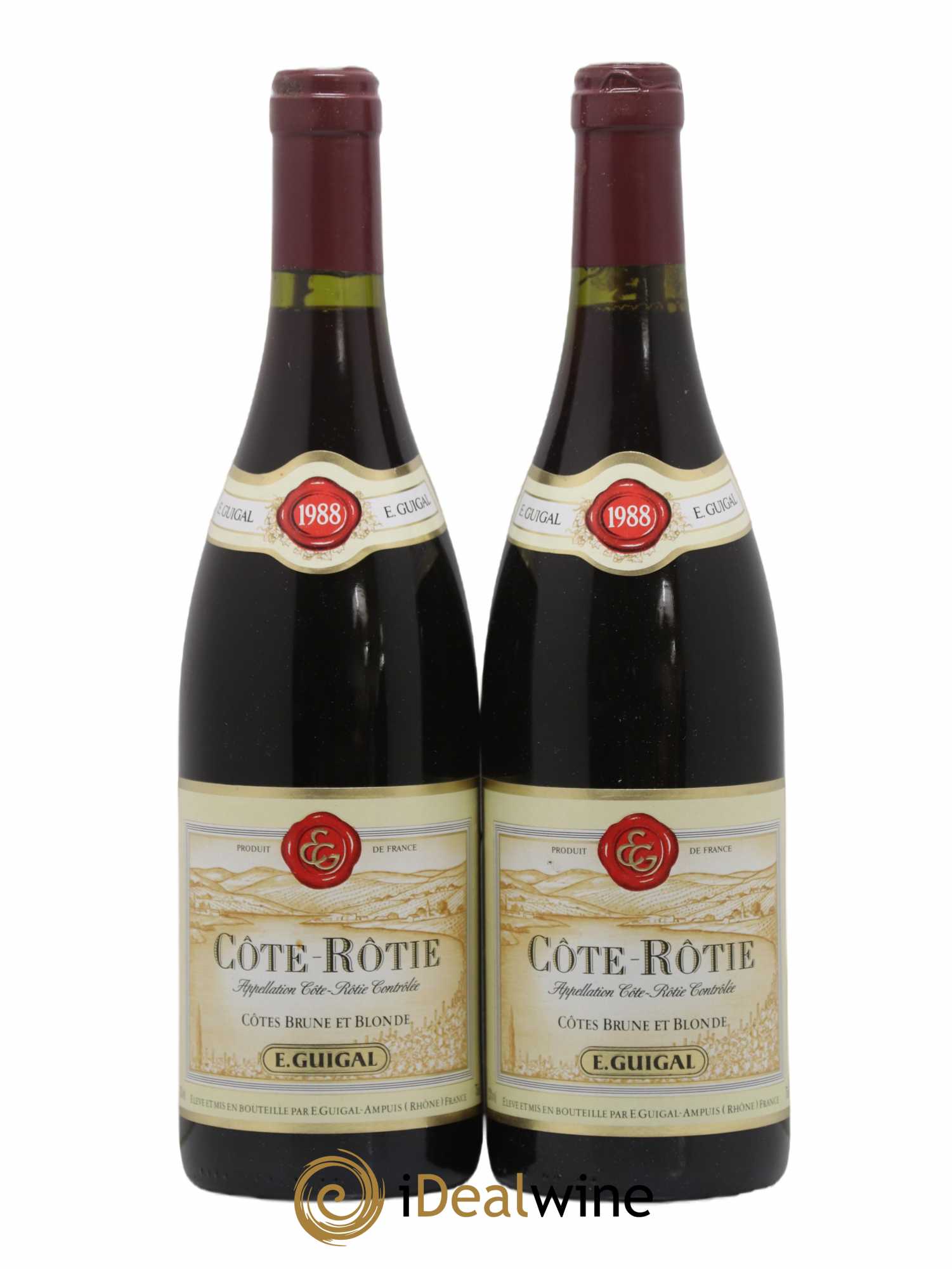 Côte-Rôtie Côtes Brune et Blonde Guigal 1988 - Lot de 2 bouteilles - 0