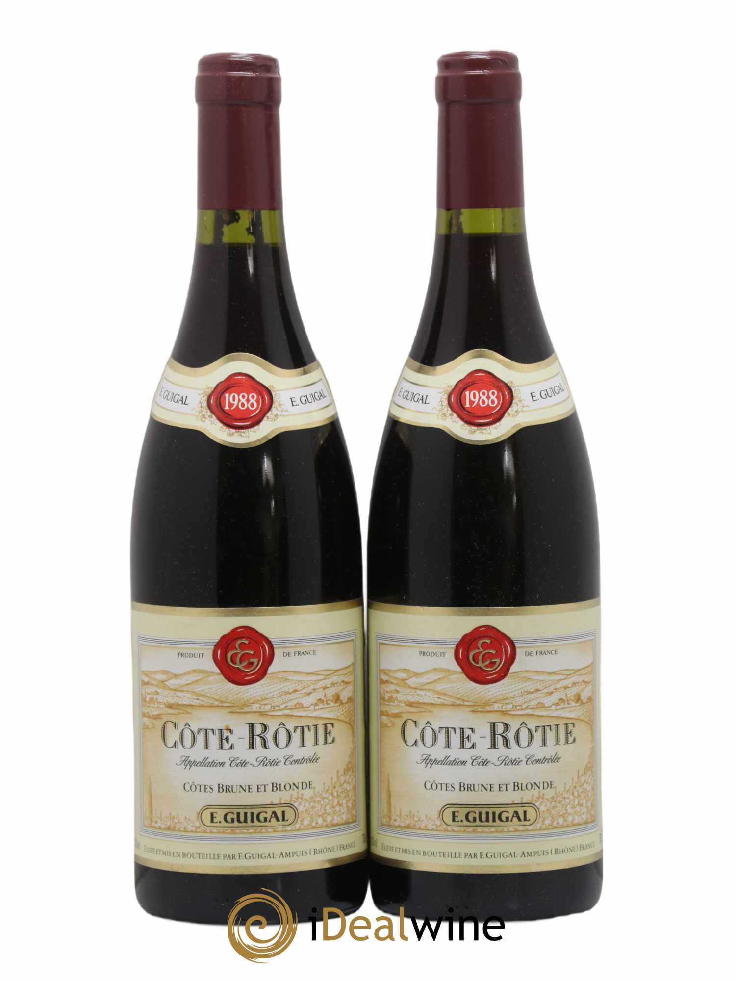Côte-Rôtie Côtes Brune et Blonde Guigal 1988 - Lot de 2 bouteilles - 0