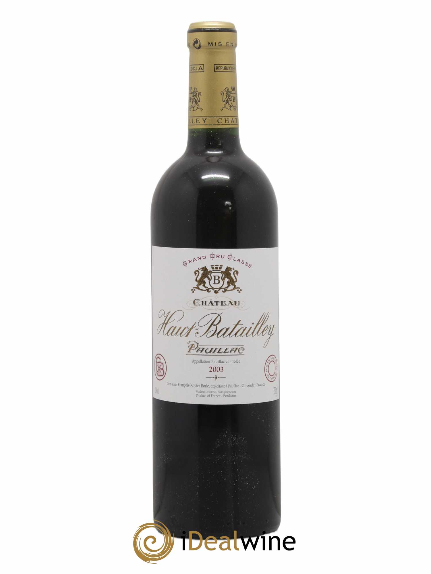 Château Haut Batailley 5ème Grand Cru Classé 2003 - Lot de 1 bouteille - 0