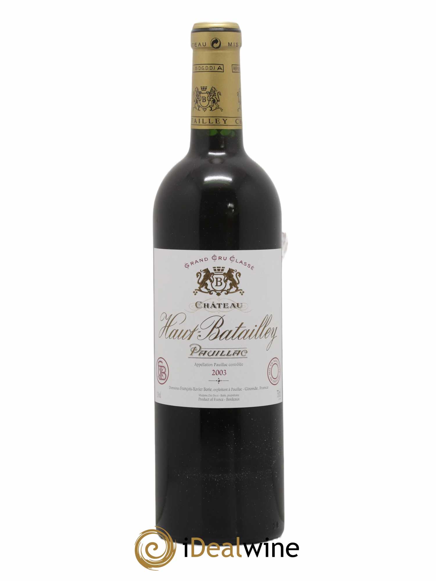 Château Haut Batailley 5ème Grand Cru Classé 2003 - Lot de 1 bouteille - 0