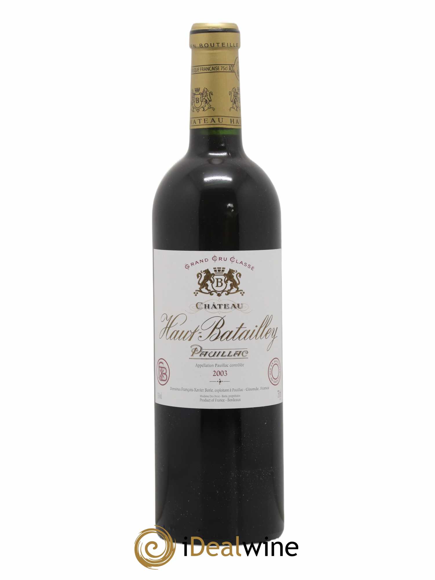 Château Haut Batailley 5ème Grand Cru Classé 2003 - Lot de 1 bouteille - 0