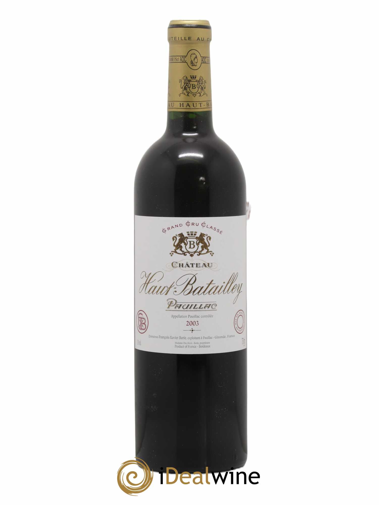 Château Haut Batailley 5ème Grand Cru Classé 2003 - Lot de 1 bouteille - 0